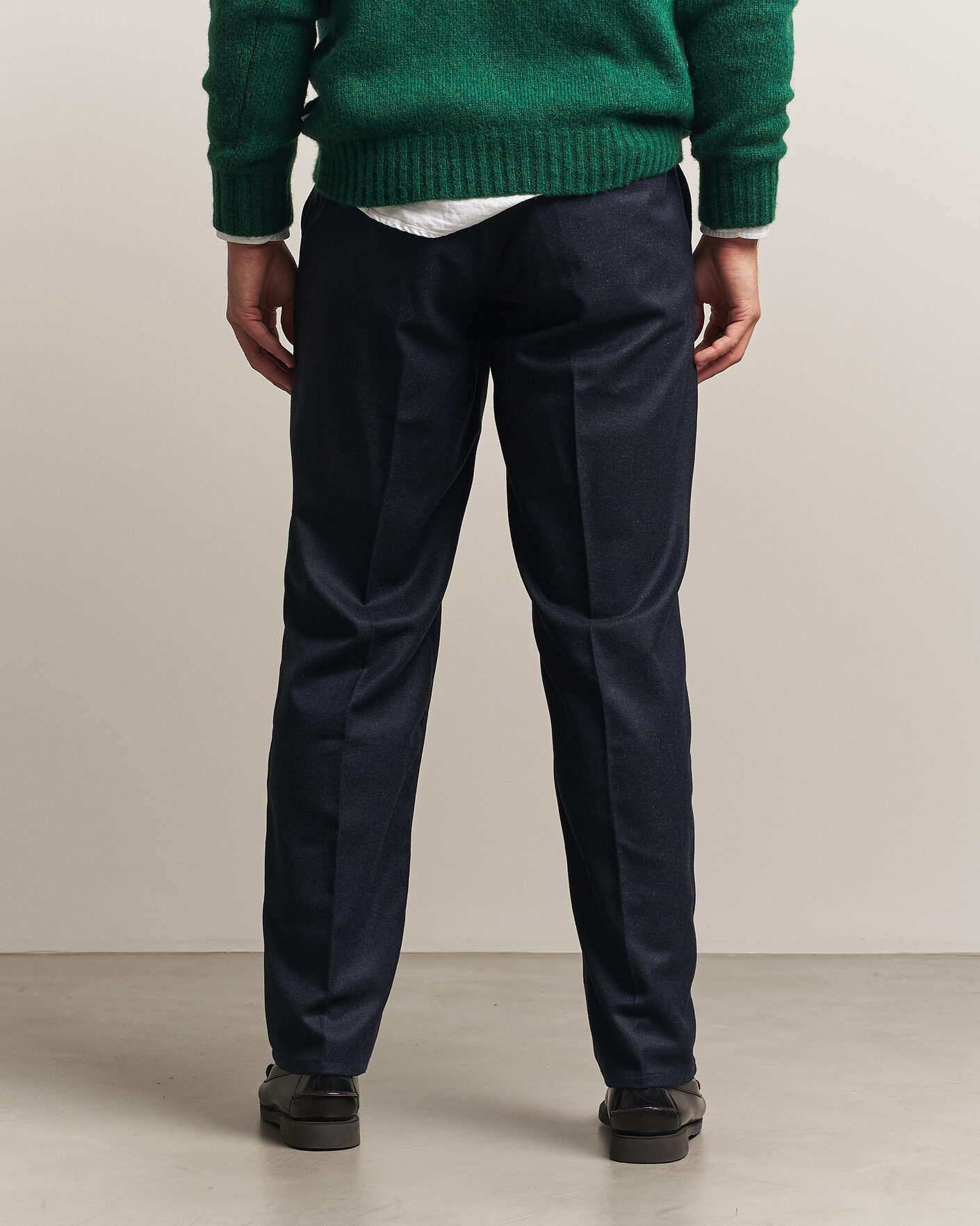 Heren | Broeken | Forét | Clay Wool Pants Navy