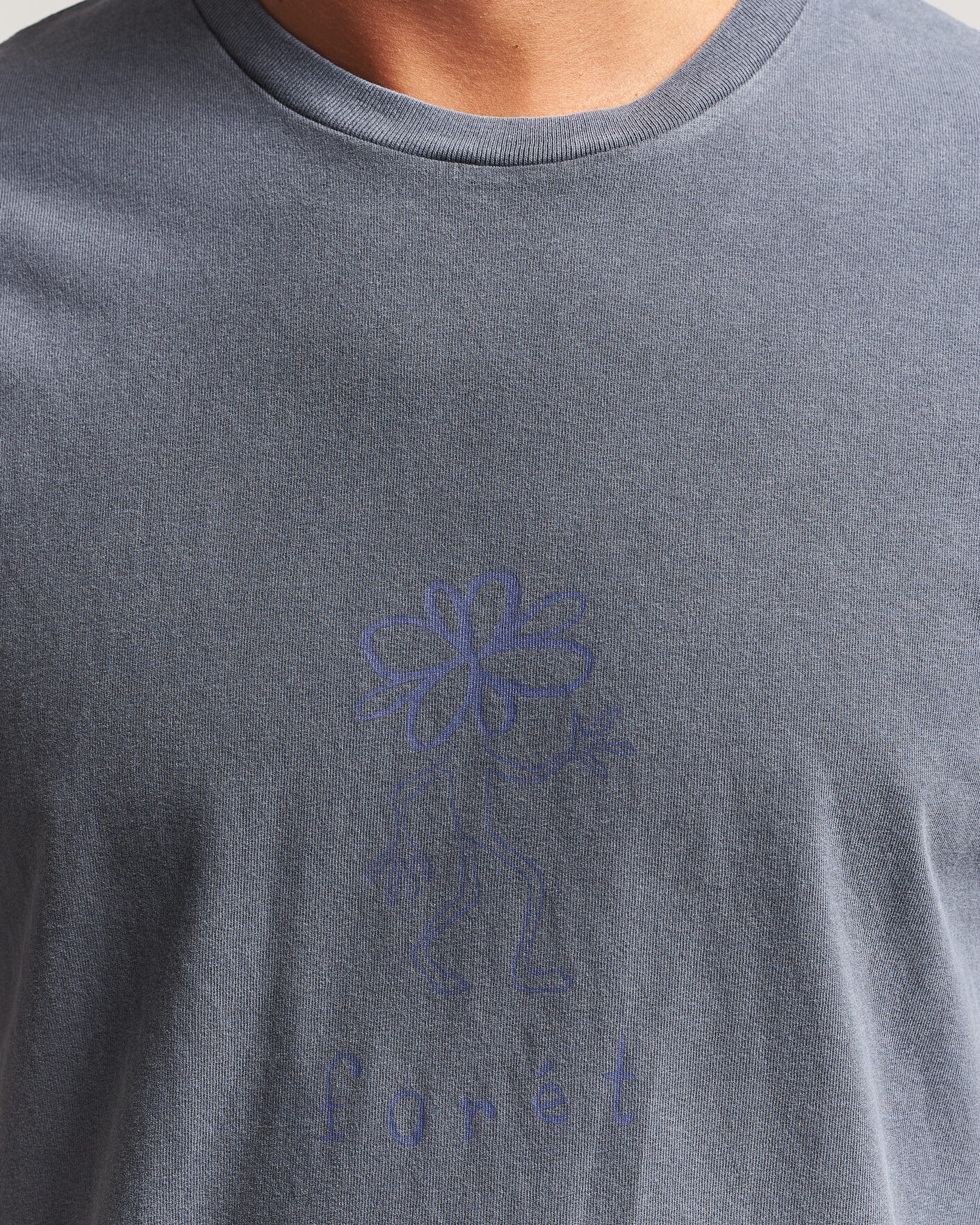 Heren | T-shirts | Forét | Clover T-Shirt Navy