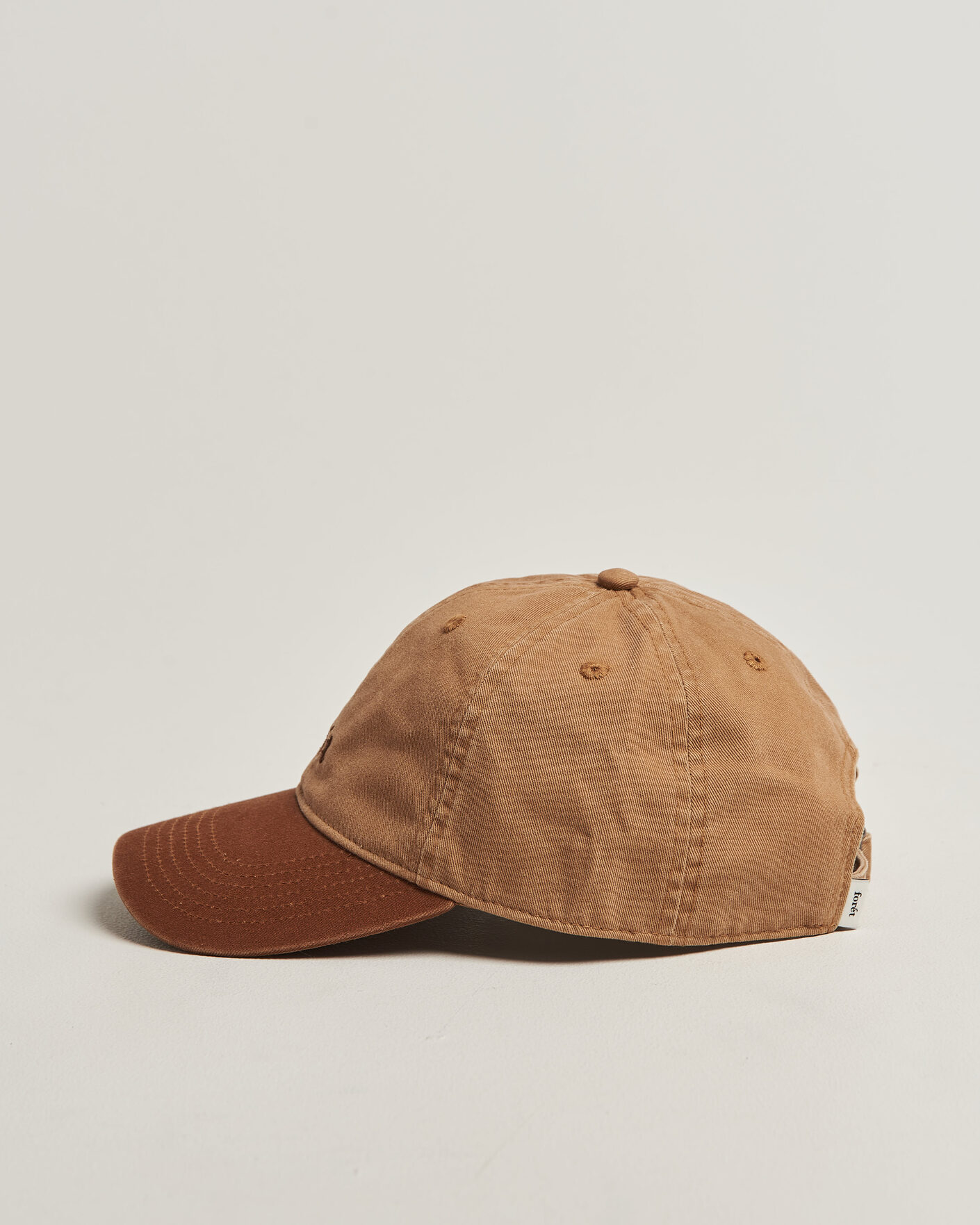 Heren | Hoeden en petten | Forét | Hawk Washed 2-Tone Cap Khaki/Brown