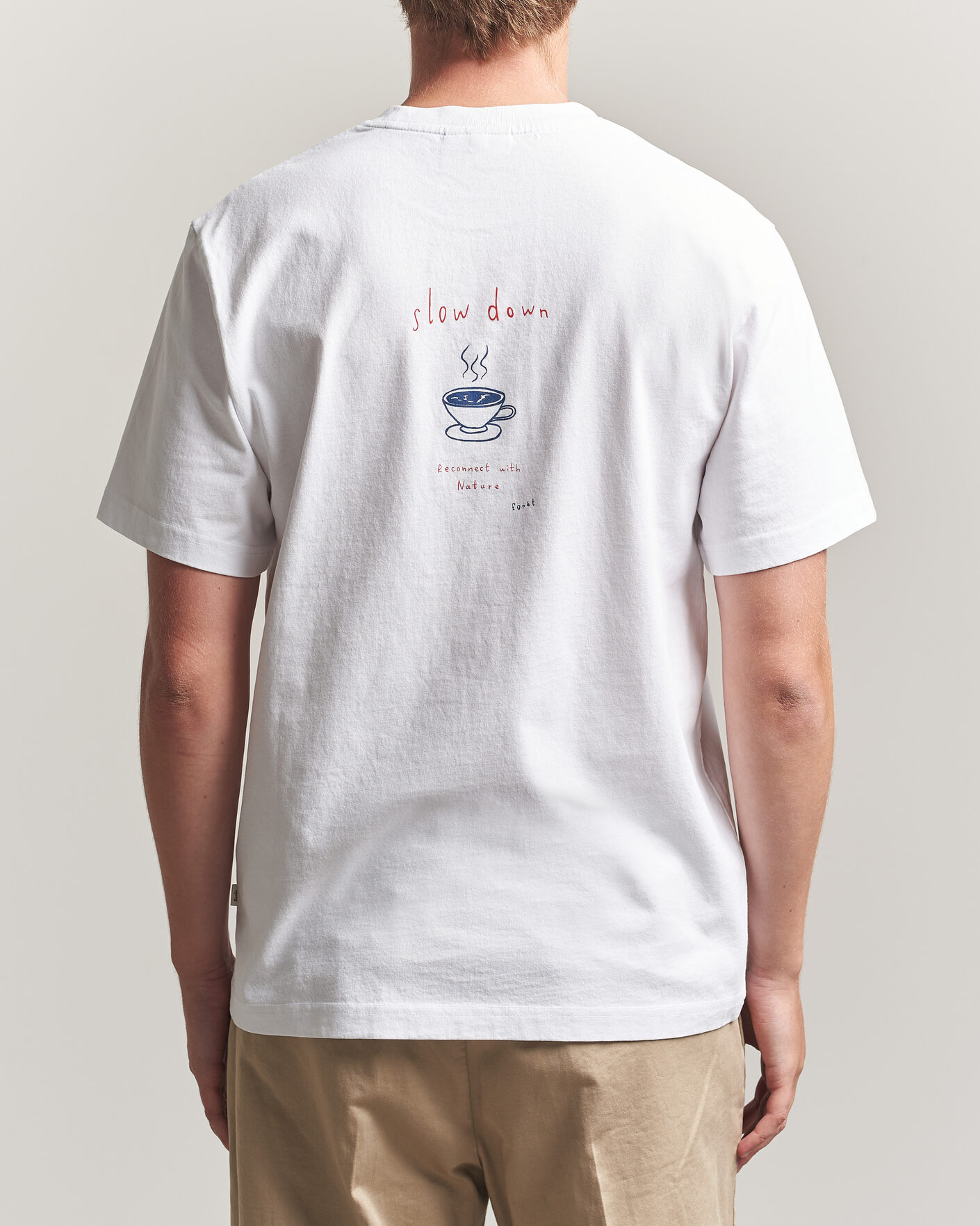 Heren | T-shirts | Forét | Haze T-Shirt White