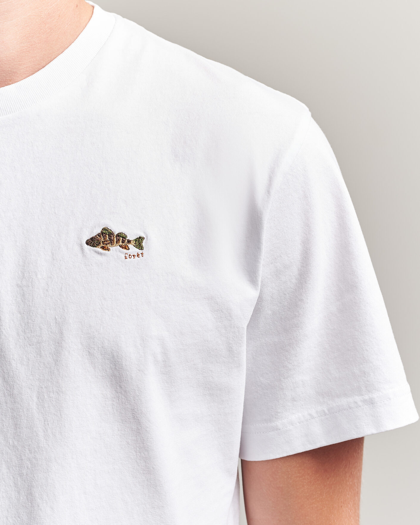 Heren | T-shirts | Forét | Perch T-Shirt White