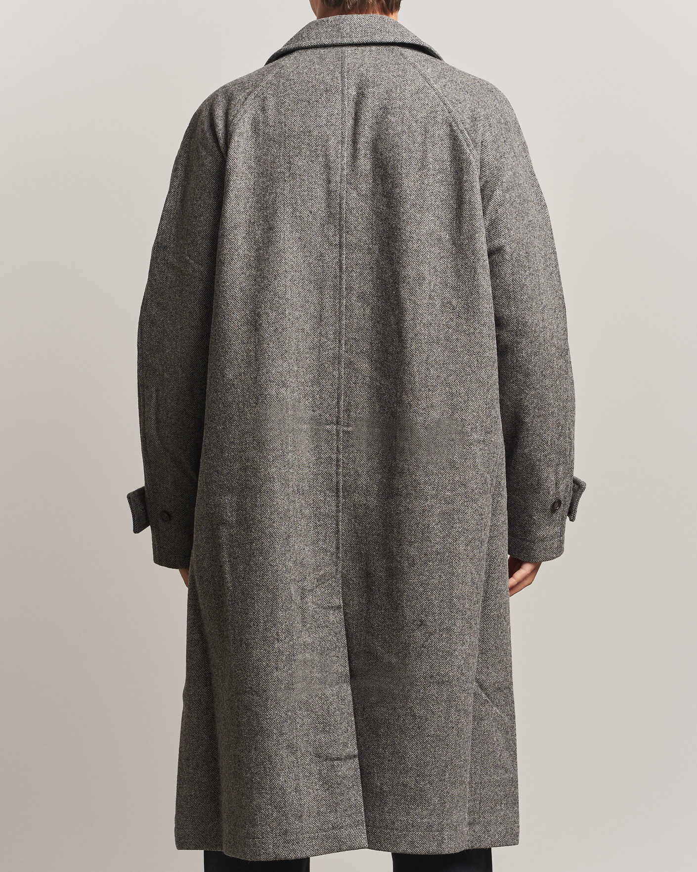 Heren | Jassen | Forét | Pine Wool Coat Grey Herringbone