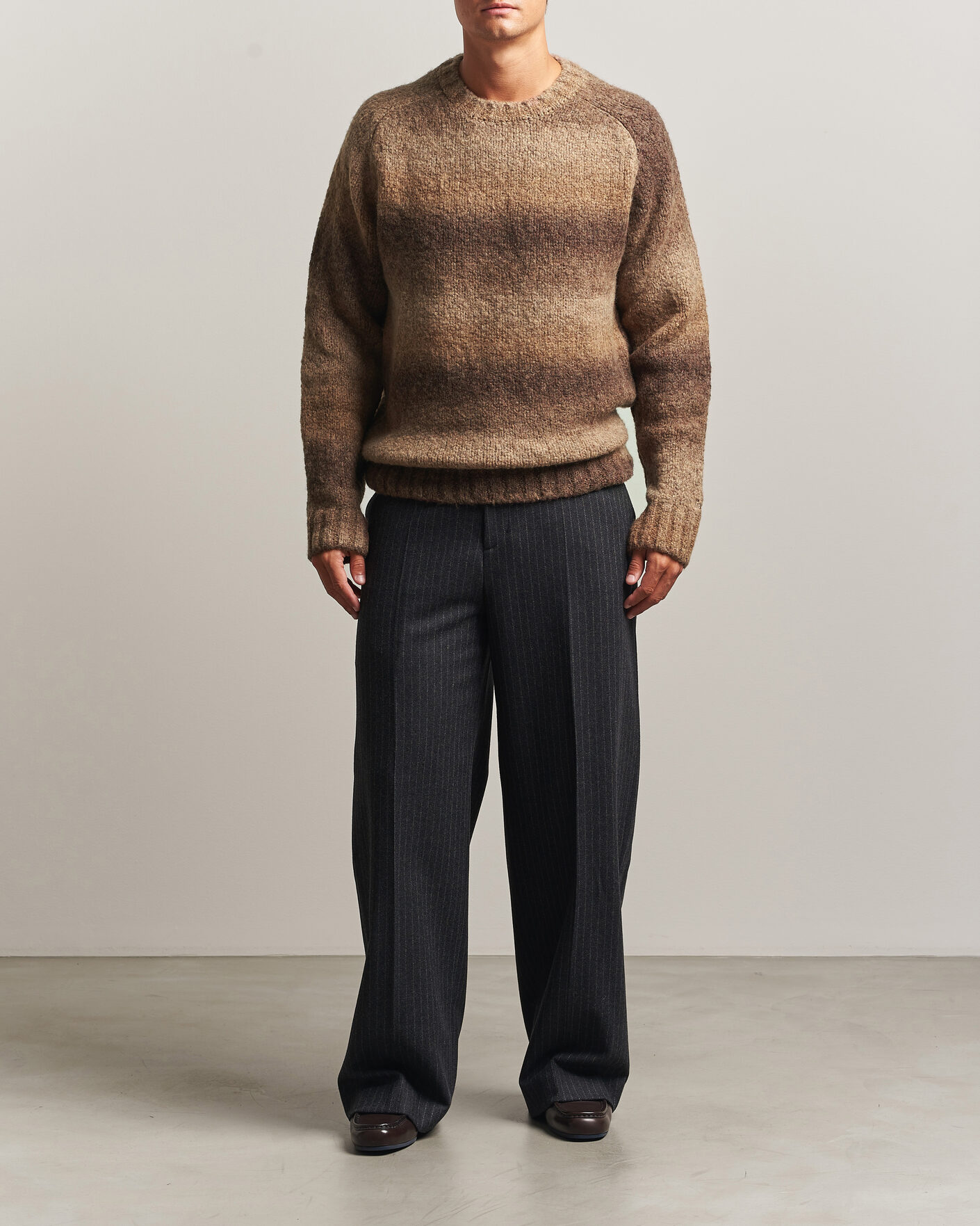 Heren | Truien | Forét | Space Yarn Crew Neck Brown