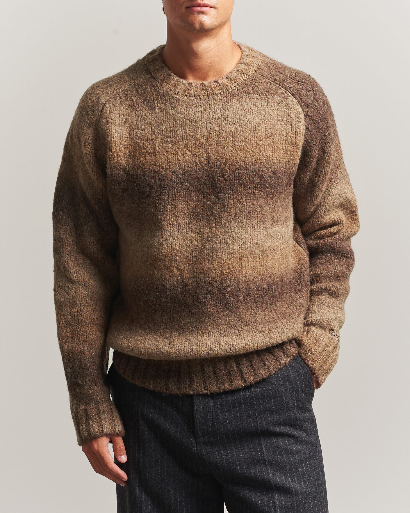 Heren | Truien | Forét | Space Yarn Crew Neck Brown