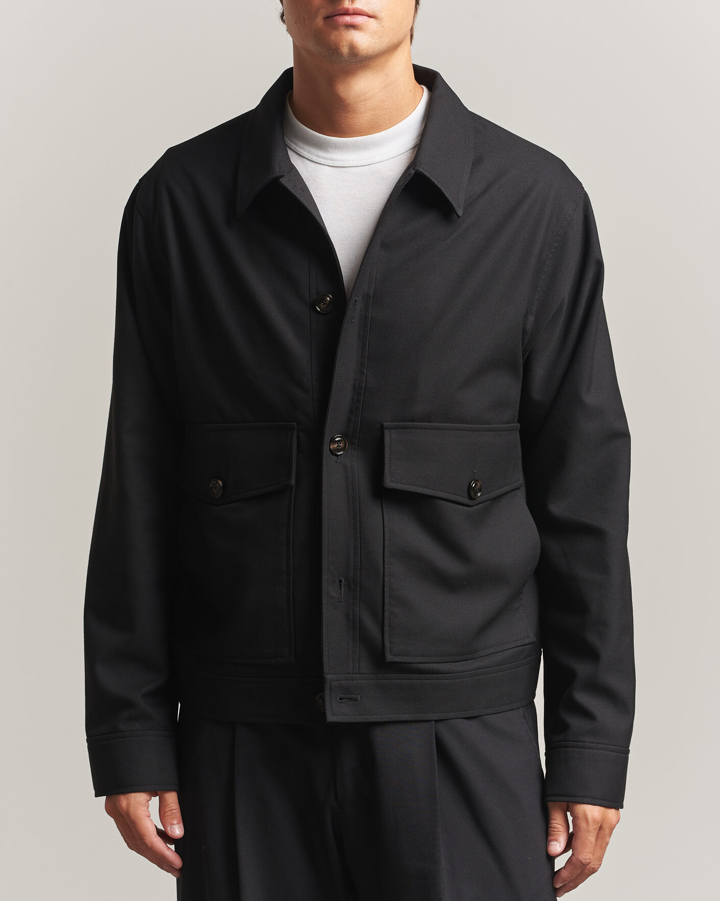 Heren | Jassen | J.Lindeberg | Jevin Brushed Twill Jacket Black