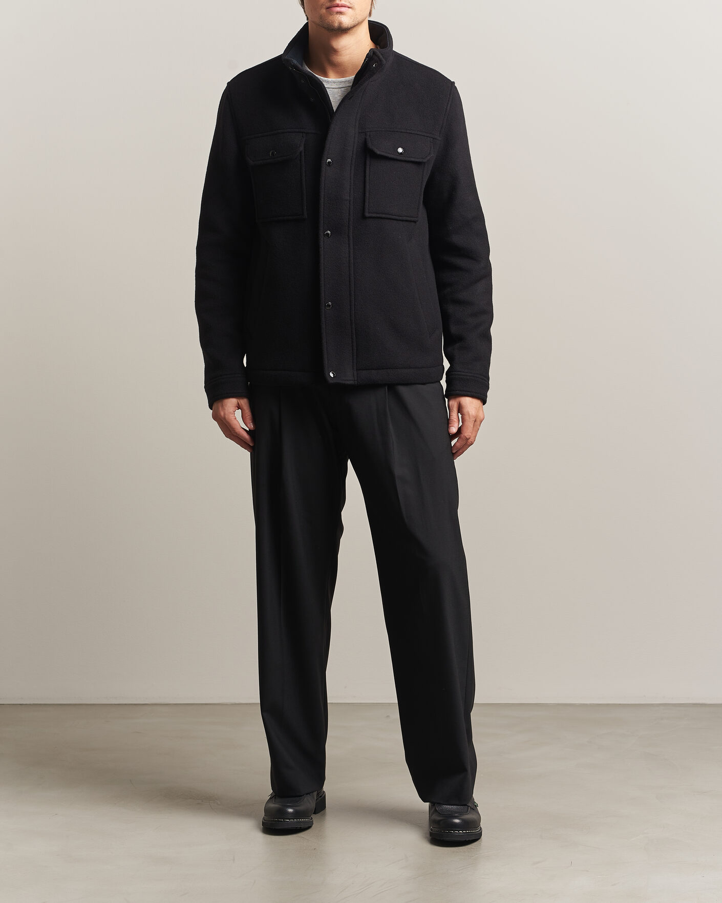 Heren | Jassen | J.Lindeberg | Bailey Wool Field Jacket Black