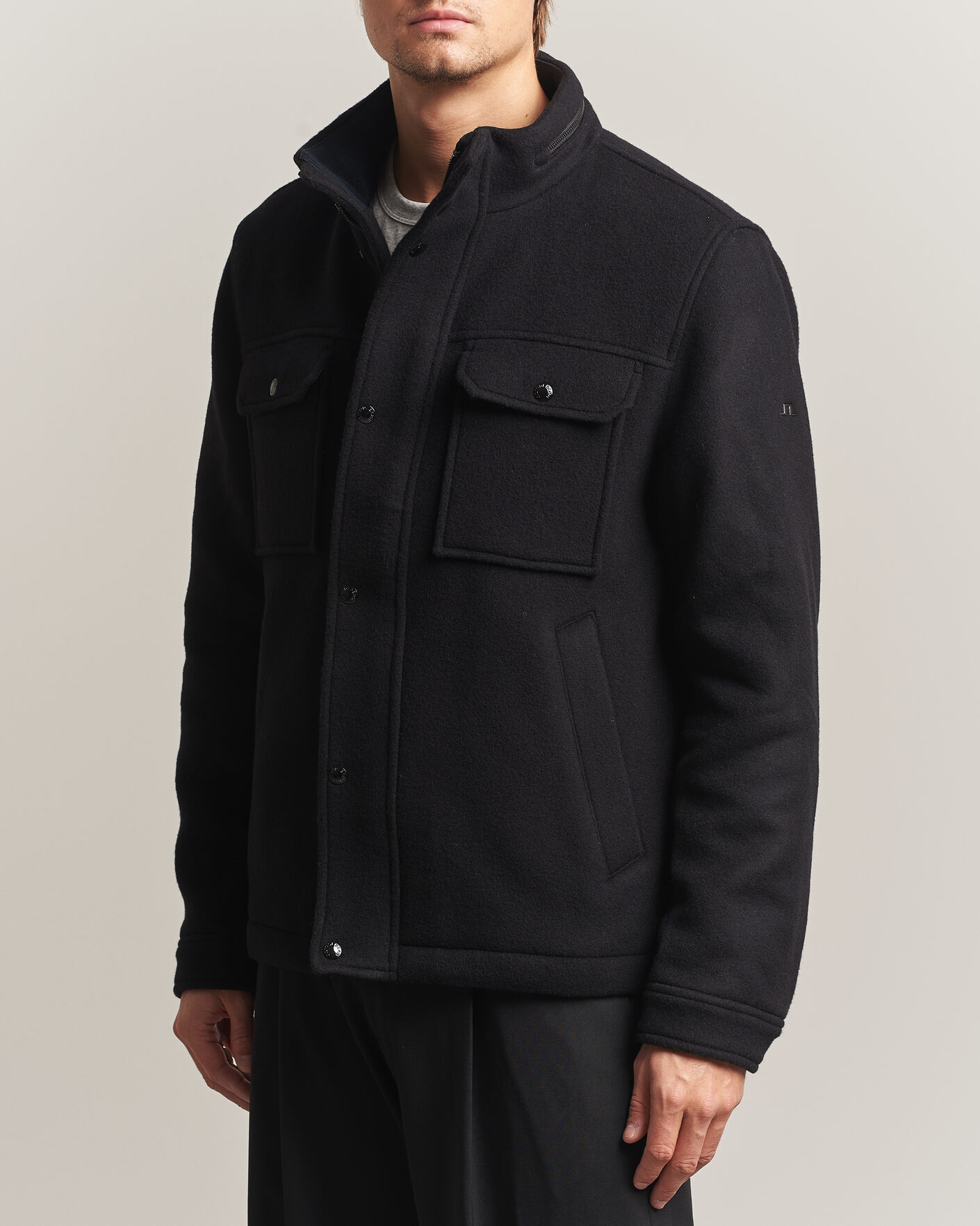 Heren | Jassen | J.Lindeberg | Bailey Wool Field Jacket Black