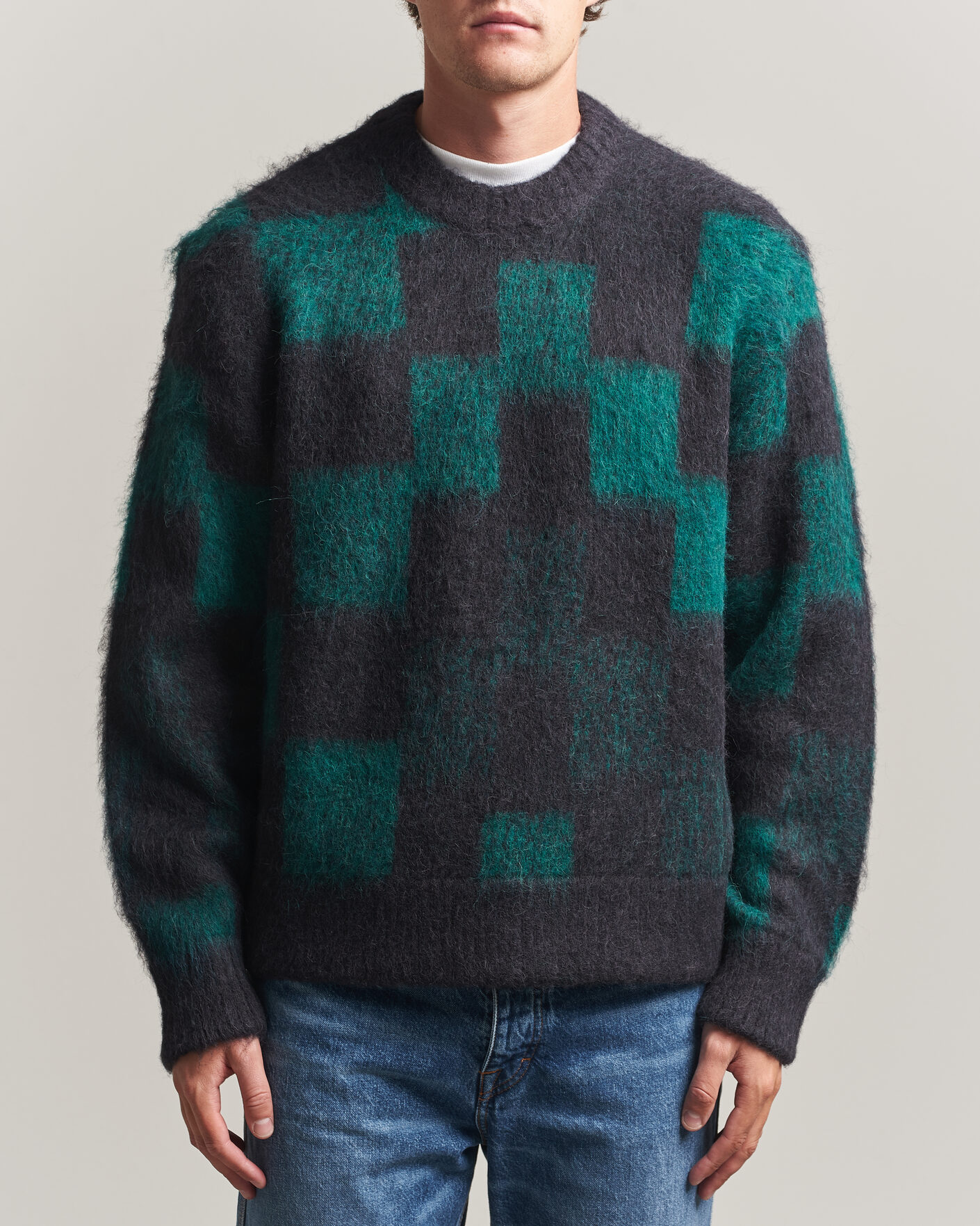 Heren | Truien | J.Lindeberg | Hank Graphic Knitted Sweater Forest Biome