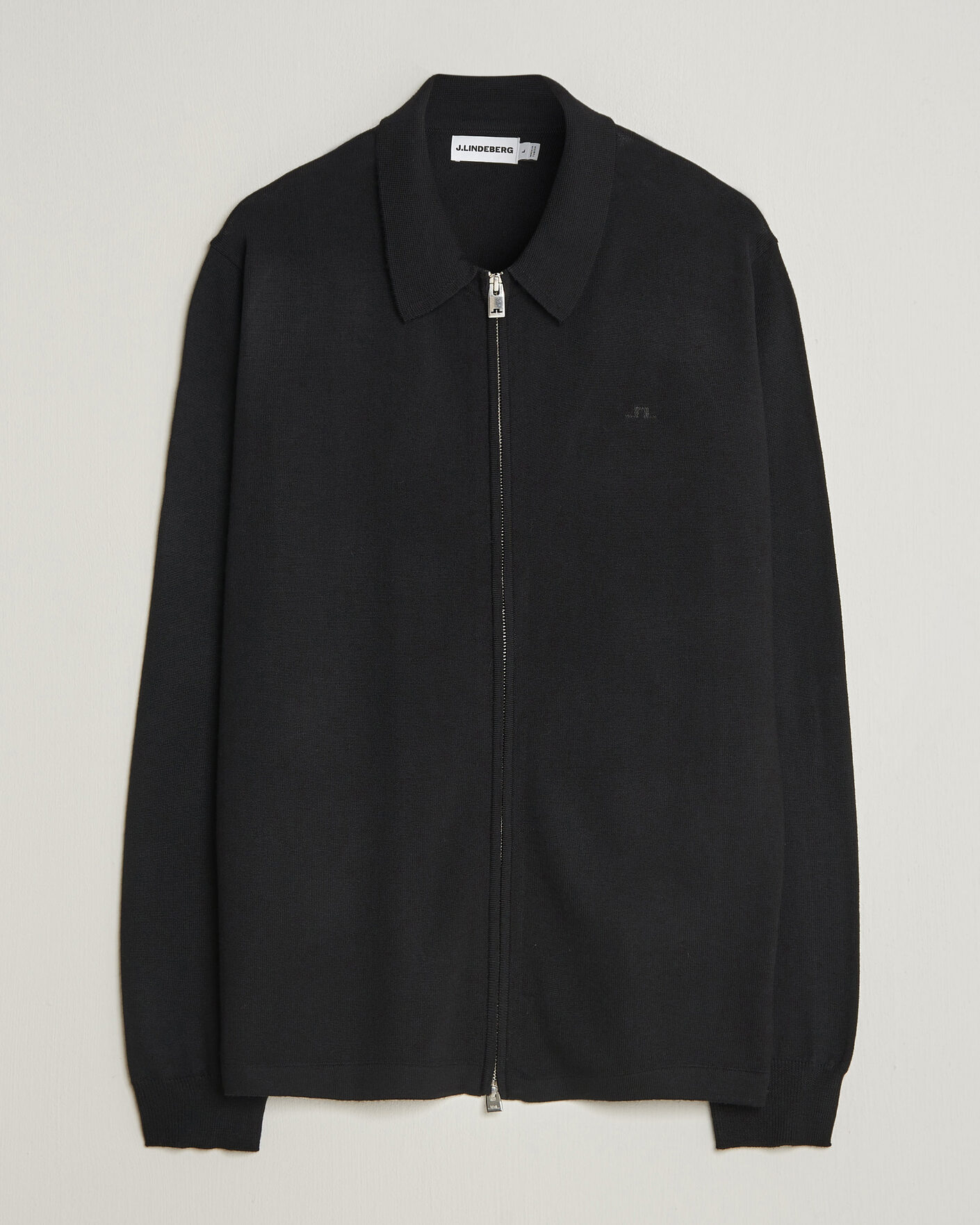 Heren | Truien | J.Lindeberg | Kaleb Merino Full Zip Black