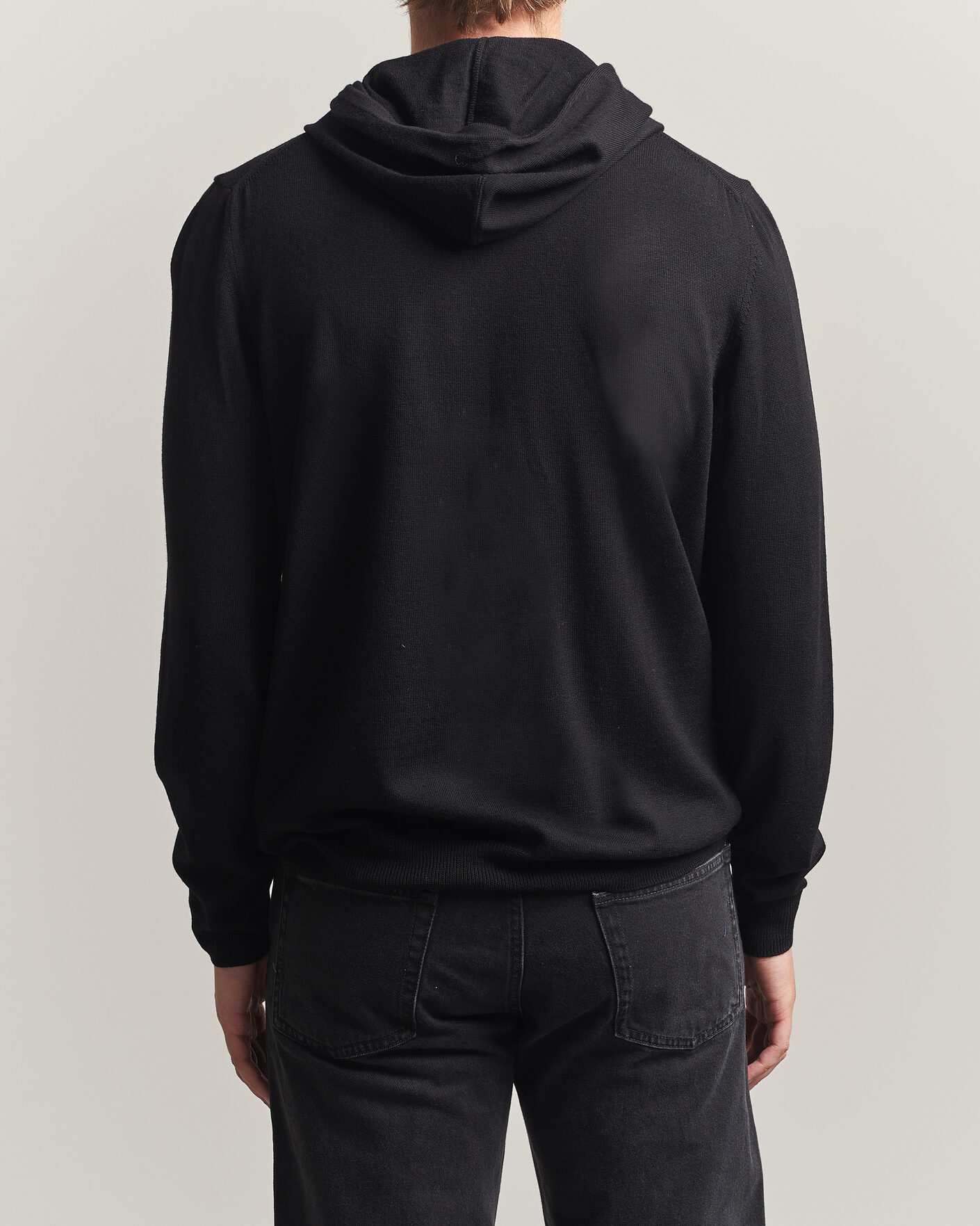 Heren | Truien | J.Lindeberg | Karl Merino Hoodie Black