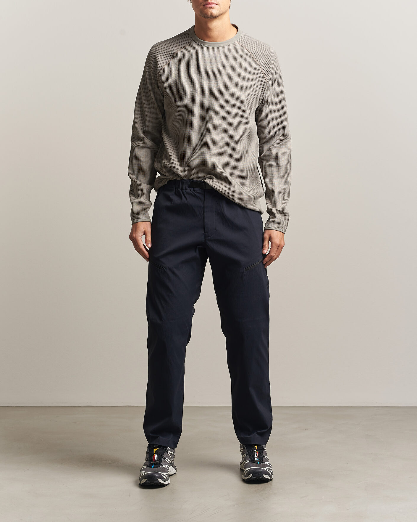 Heren | T-shirts | Goldwin | WF Light Long Sleeve T-Shirt Arid Beige