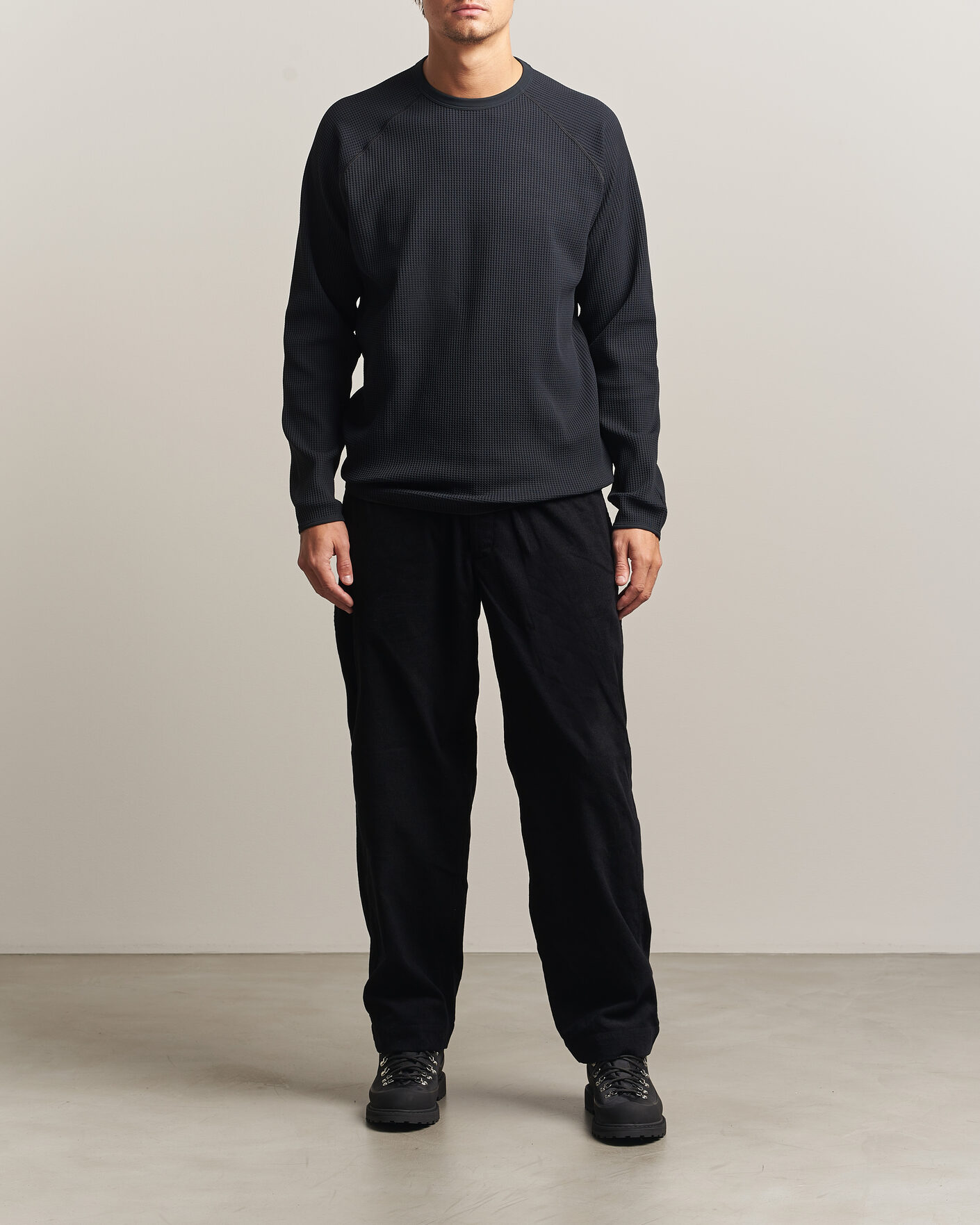 Heren | T-shirts | Goldwin | WF Light Long Sleeve T-Shirt Black