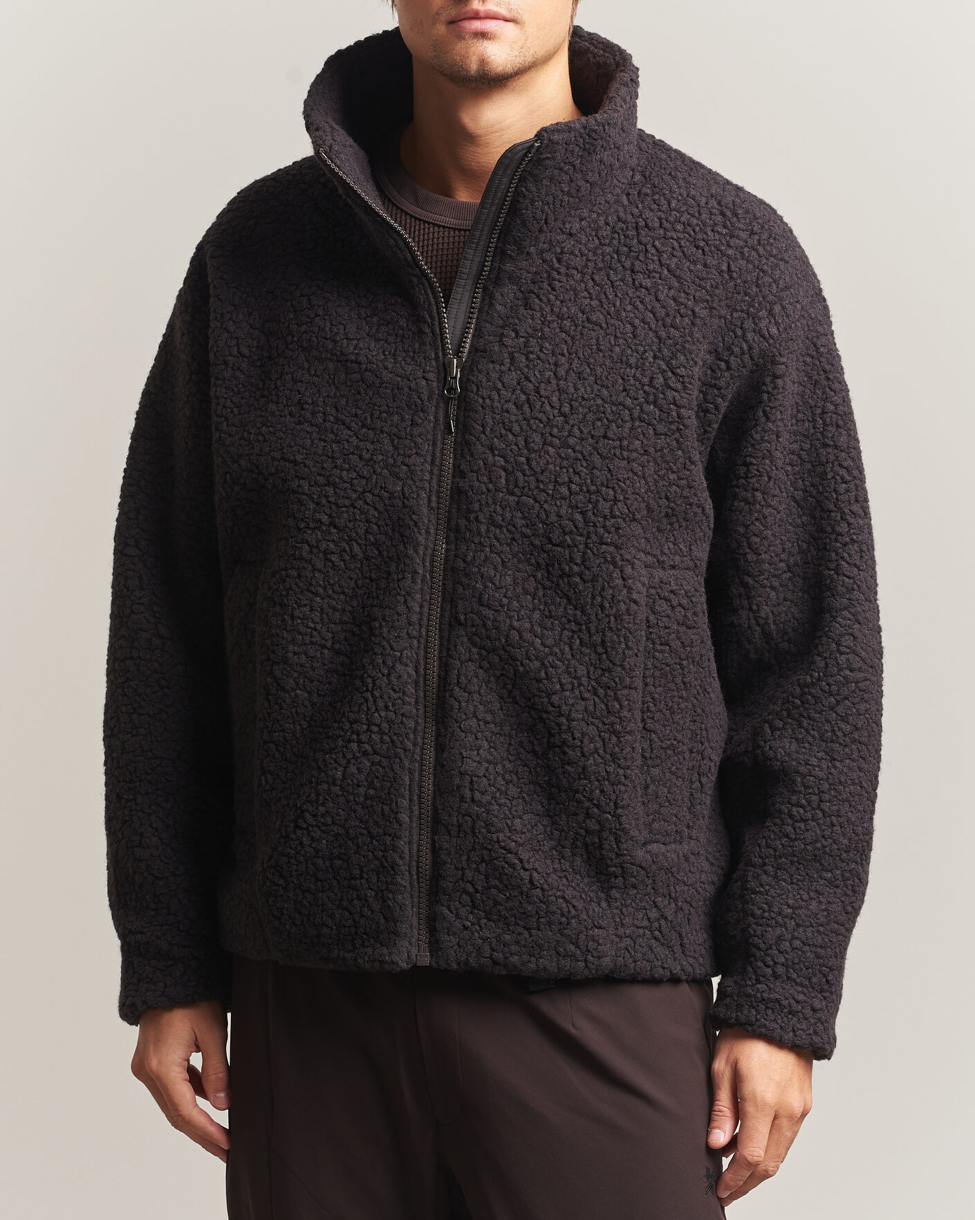 Heren | Truien | Goldwin | Deep Pile Fleece Jacket Espresso
