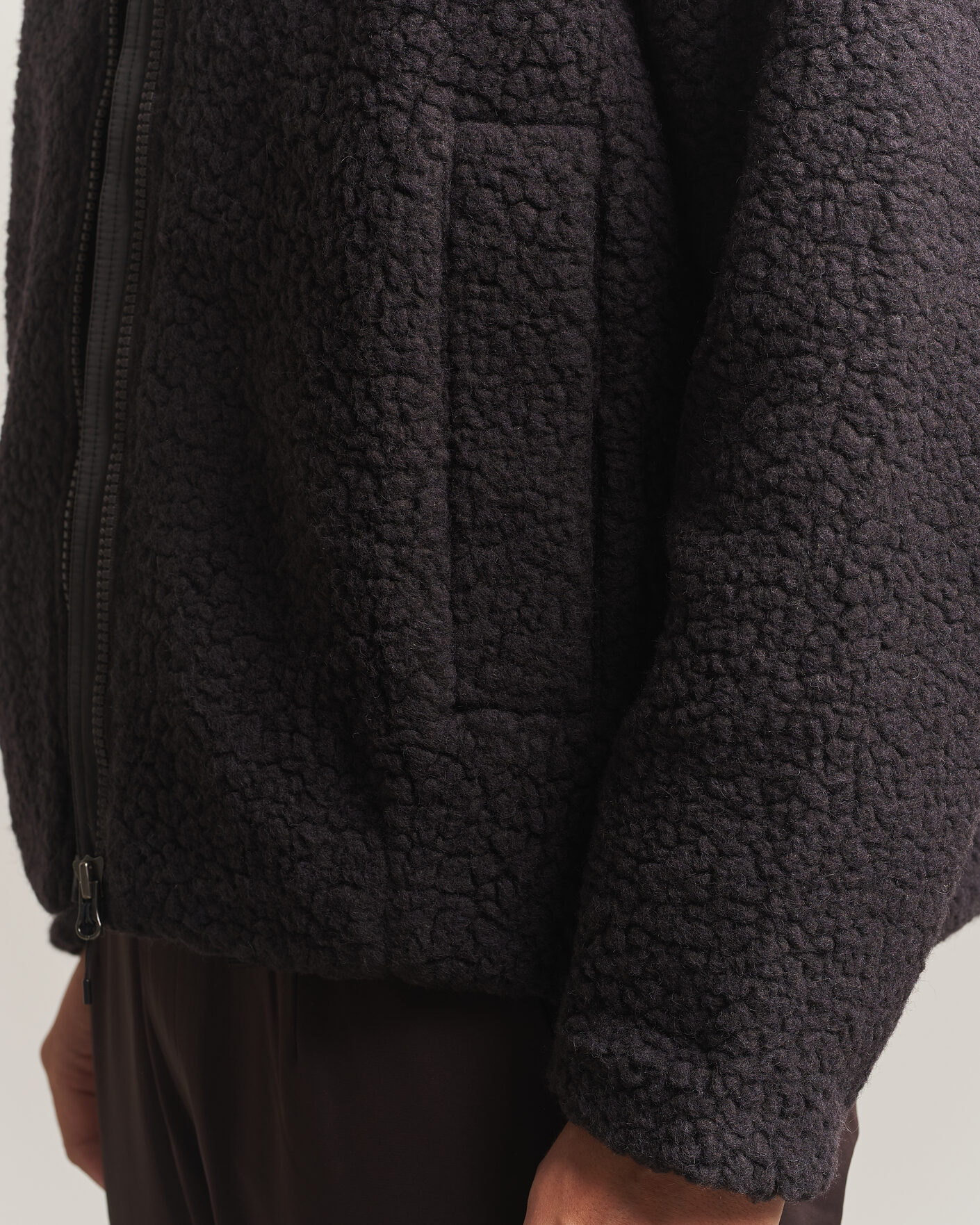 Heren | Truien | Goldwin | Deep Pile Fleece Jacket Espresso