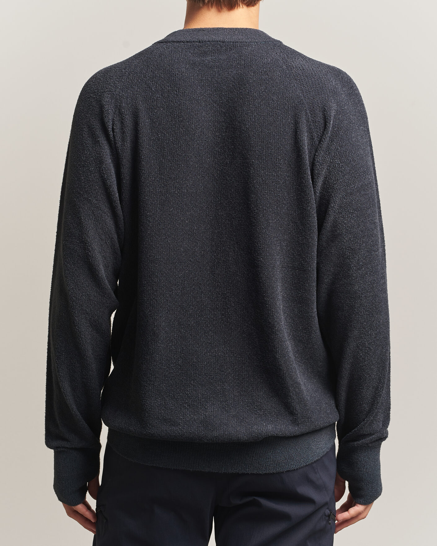 Heren | Truien | Goldwin | Mesh Pile Crew Neck Wolf Gray