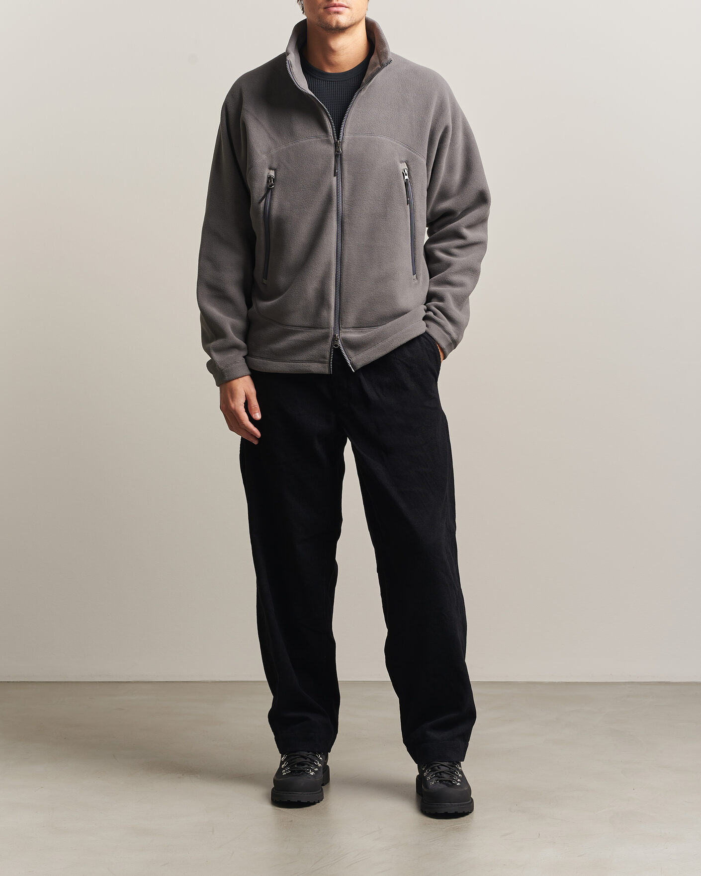 Heren | Broeken | Goldwin | Corduroy Straight Pants Black