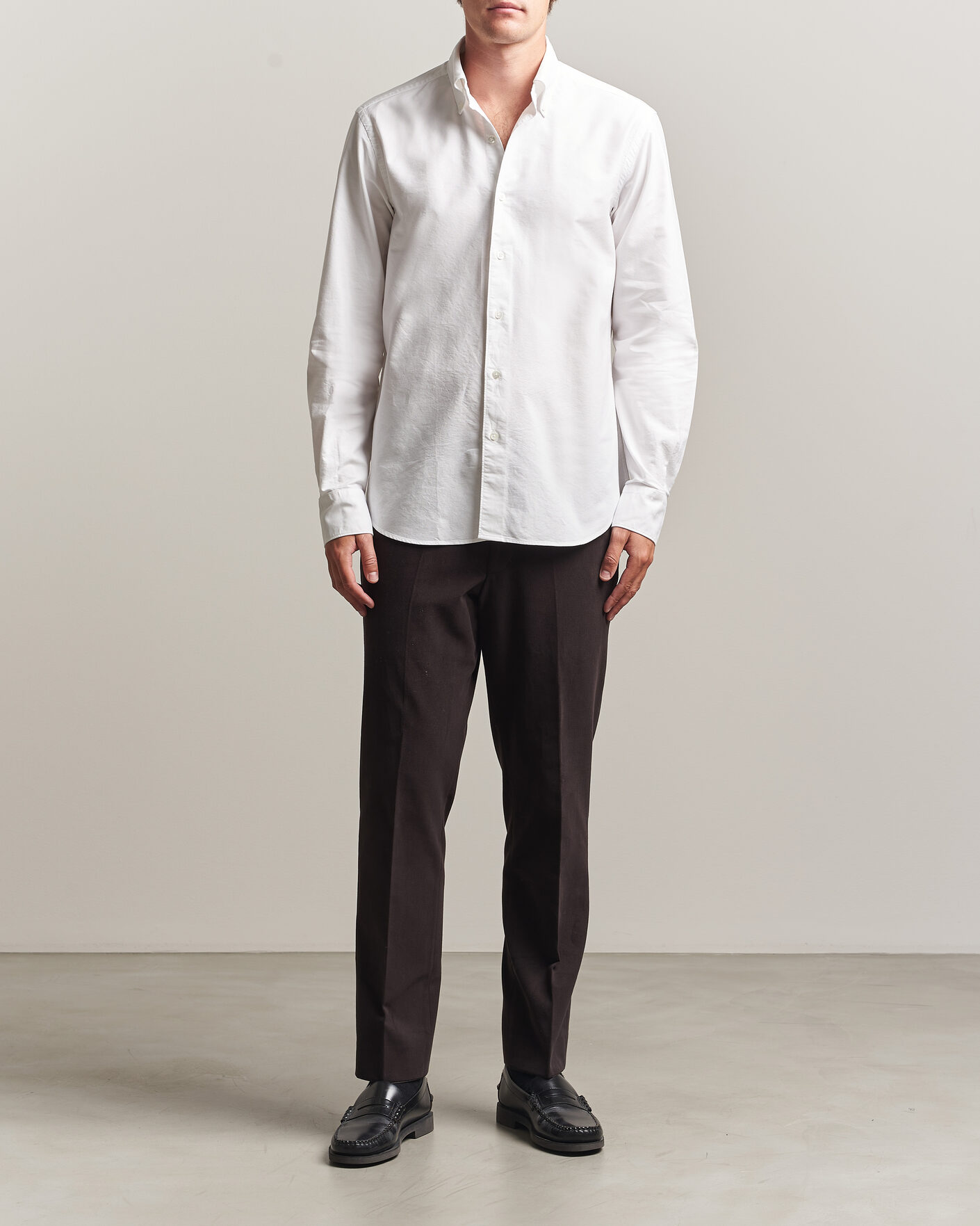 Heren | Overhemden | Grigio | Oxford Button Down Shirt White