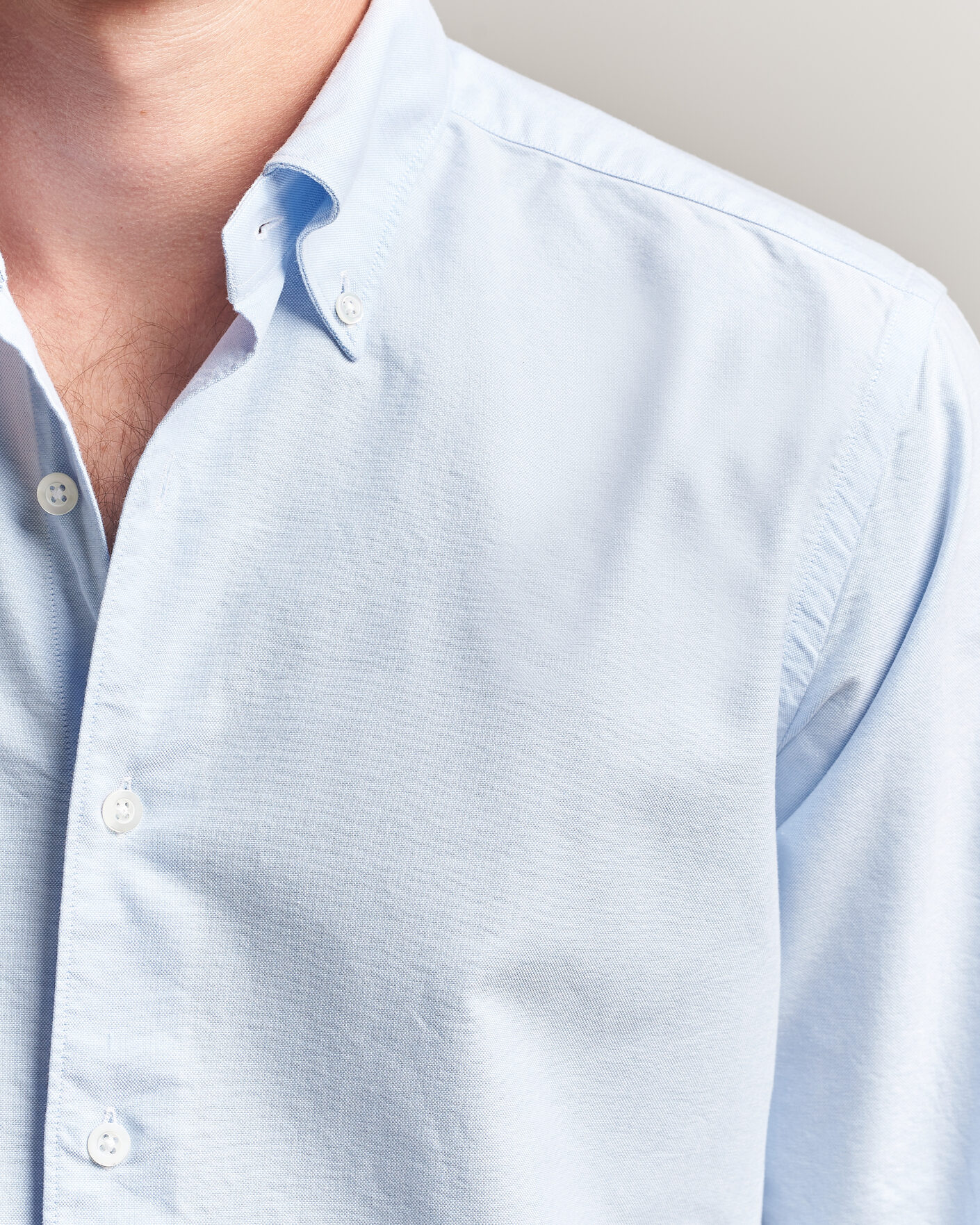 Heren | Overhemden | Grigio | Oxford Button Down Shirt Light Blue