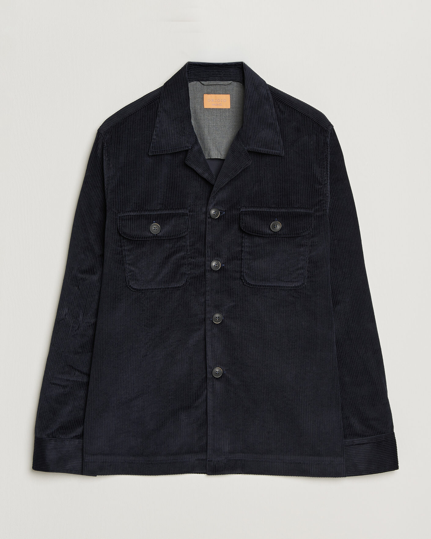 Heren | Overhemden | Grigio | Corduroy Overshirt Navy
