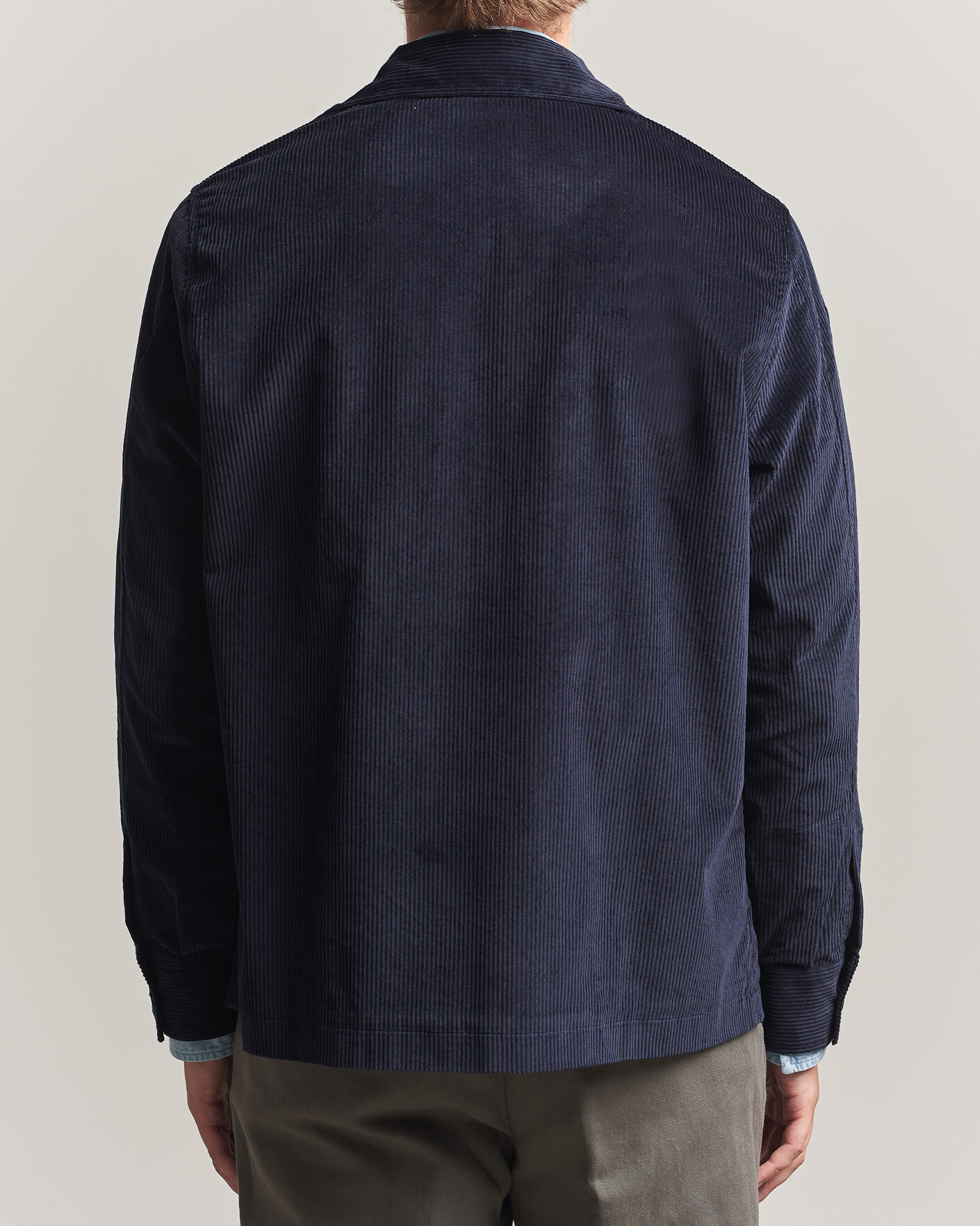 Heren | Overhemden | Grigio | Corduroy Overshirt Navy