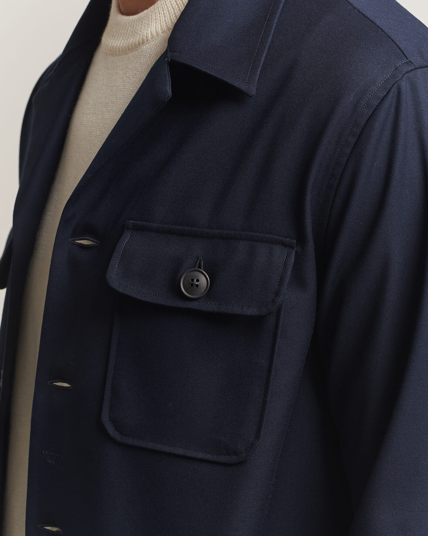 Heren | Overhemden | Grigio | Twill Overshirt Navy
