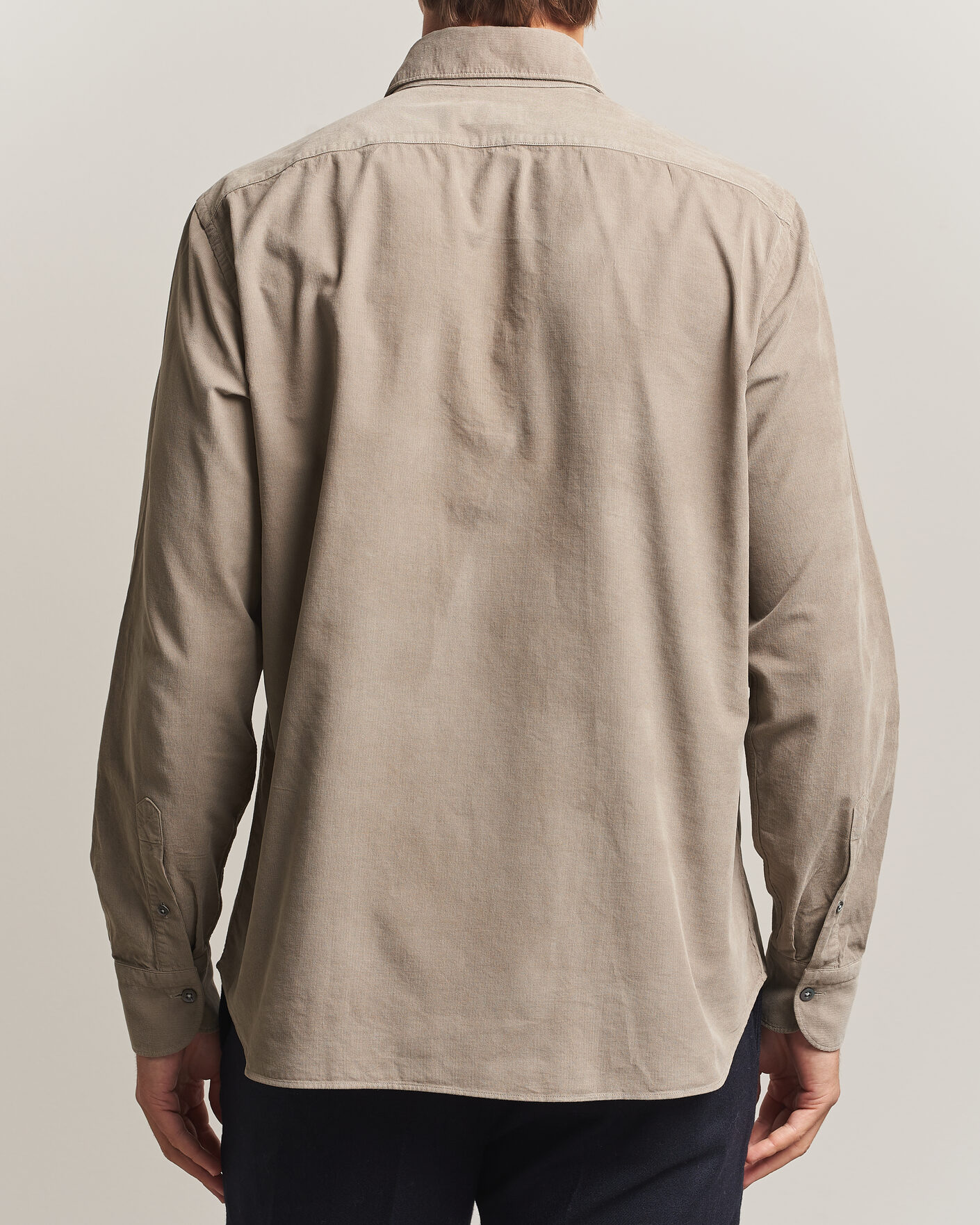 Heren | Overhemden | Grigio | Corduroy Shirt Beige