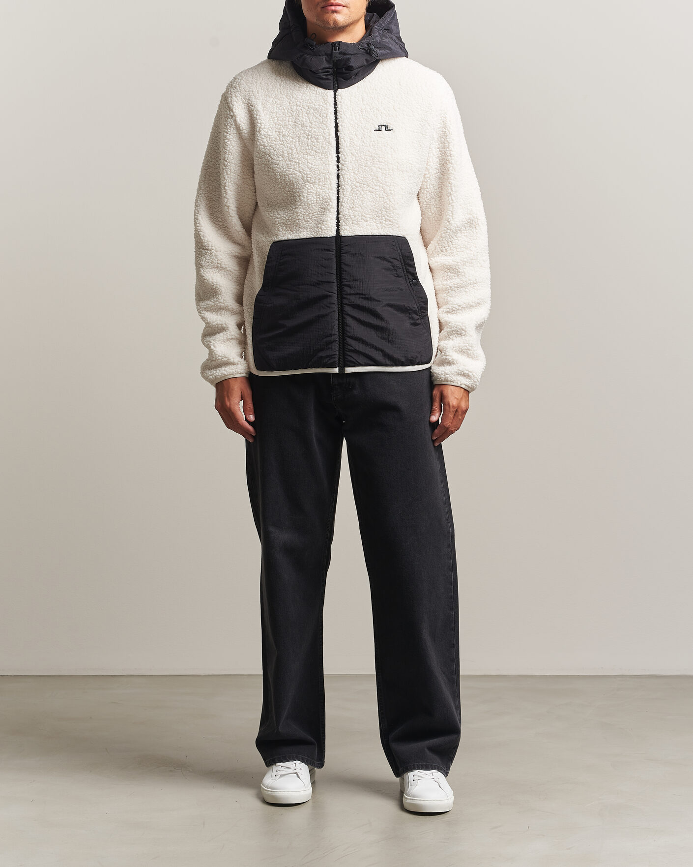 Heren | Truien | J.Lindeberg | Varek Hybrid Hooded Full Zip Tofu