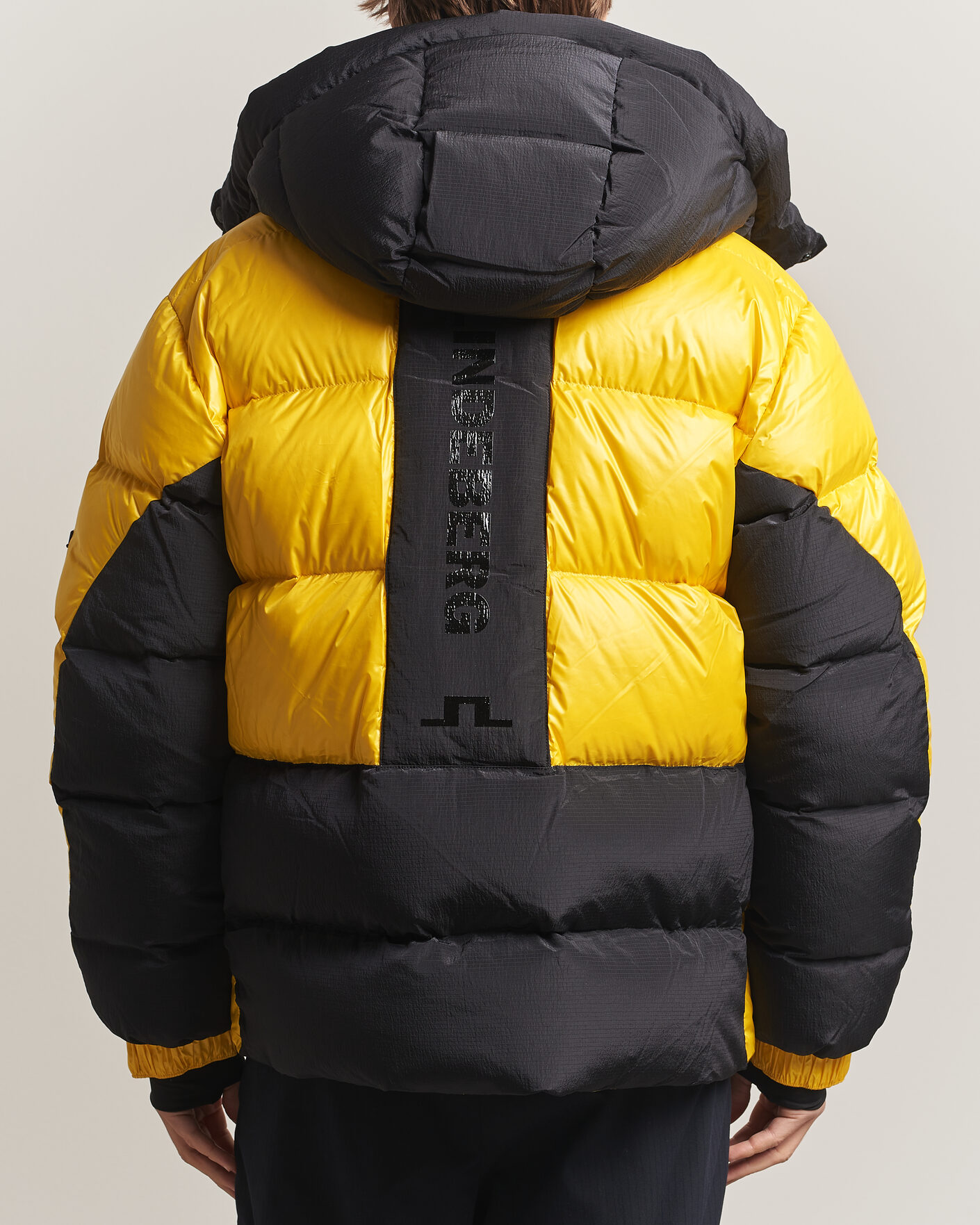 Heren | Jassen | J.Lindeberg | Creek Block Hooded Down Jacket Bumblebee