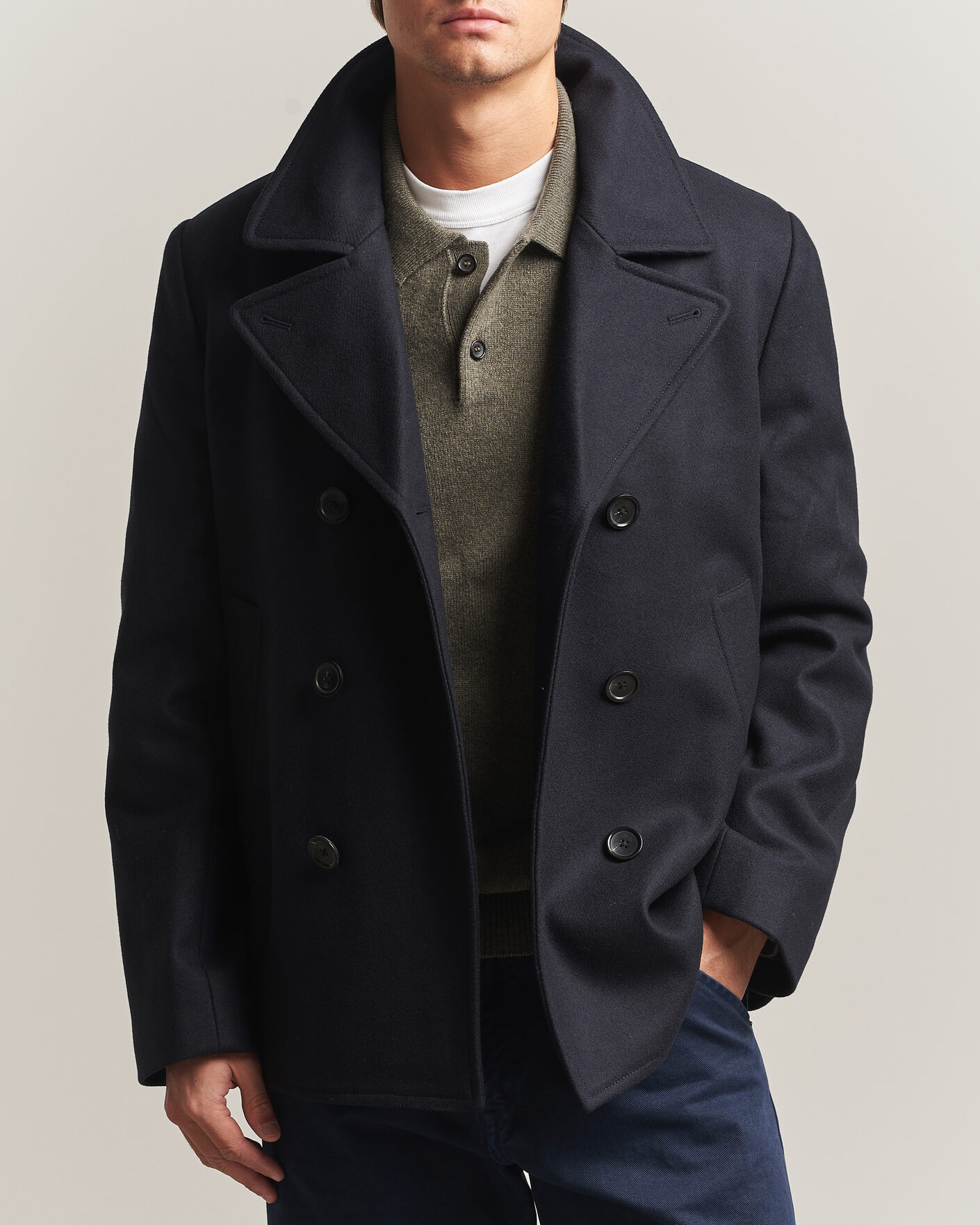 Heren | Jassen | PS Paul Smith | Wool Peacoat Navy