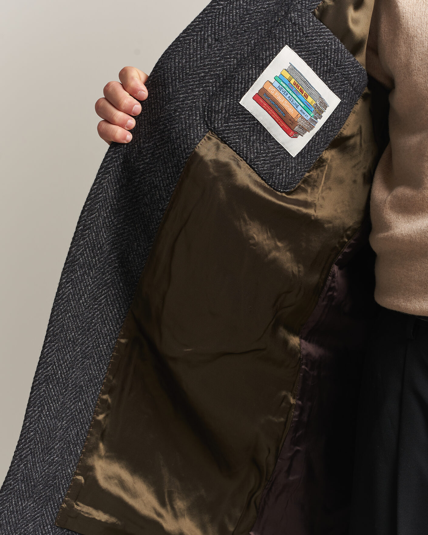 Heren | Jassen | PS Paul Smith | Wool Herringbone Coat Black