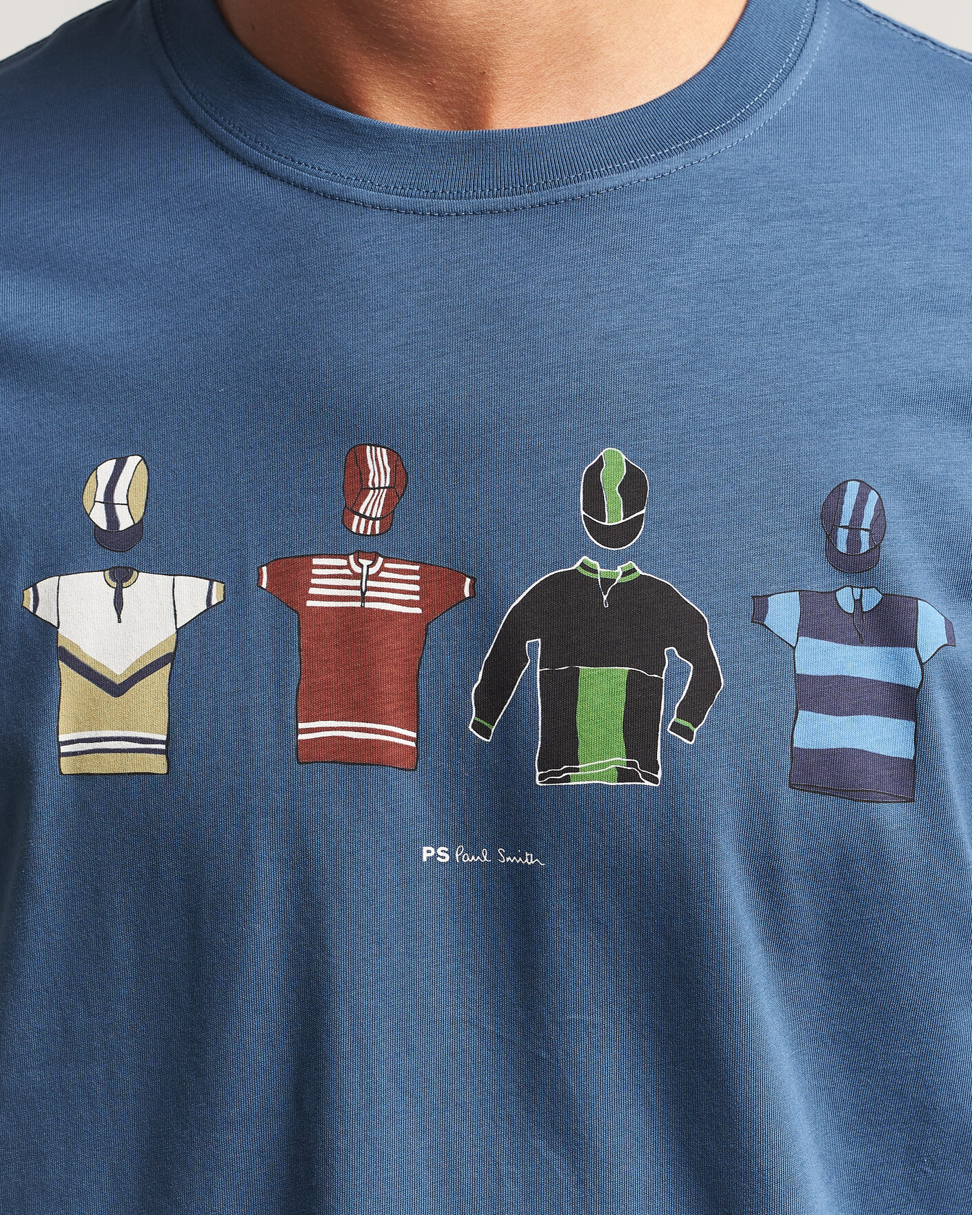 Heren | T-shirts | PS Paul Smith | Cycle Jersey's Crew Neck T-Shirt Blue