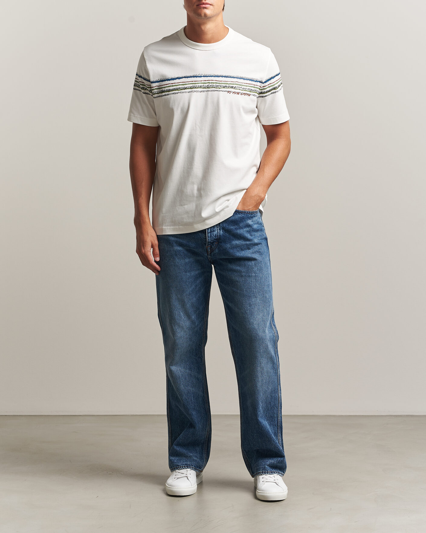 Heren | T-shirts | PS Paul Smith | Stripes Crew Neck T-Shirt White