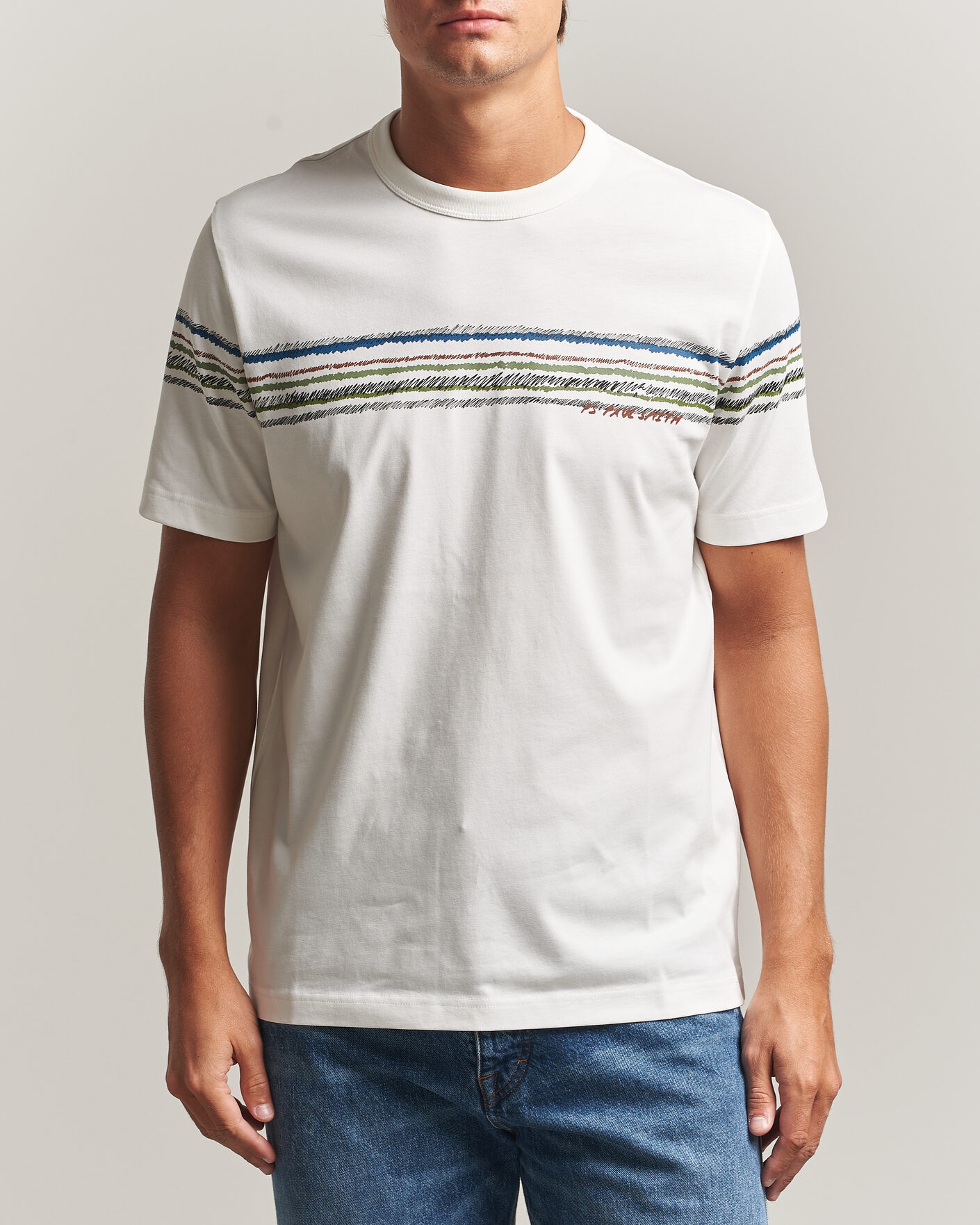 Heren | T-shirts | PS Paul Smith | Stripes Crew Neck T-Shirt White