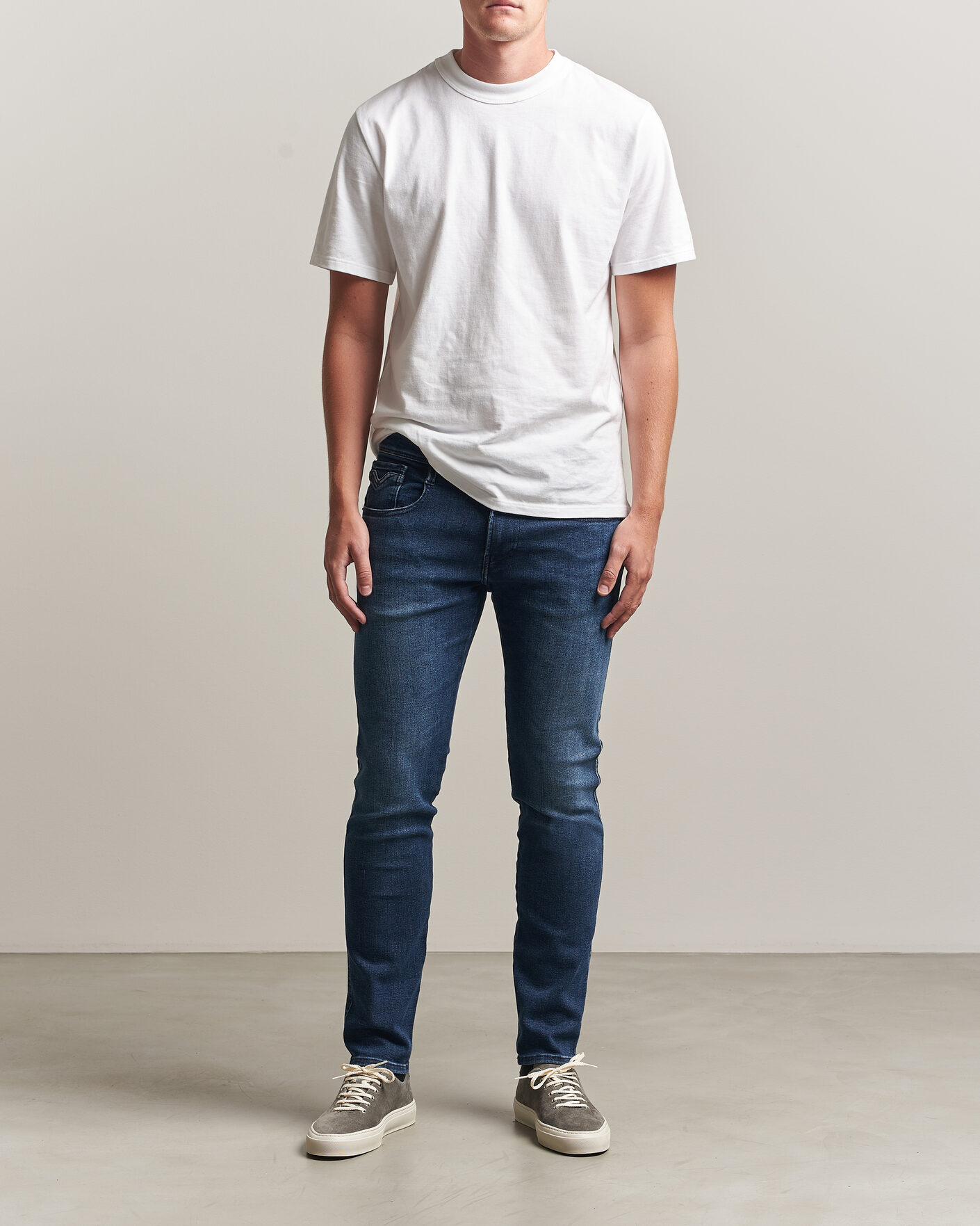 Heren | Jeans | Replay | Anbass Powerstretch Jeans Dark Blue