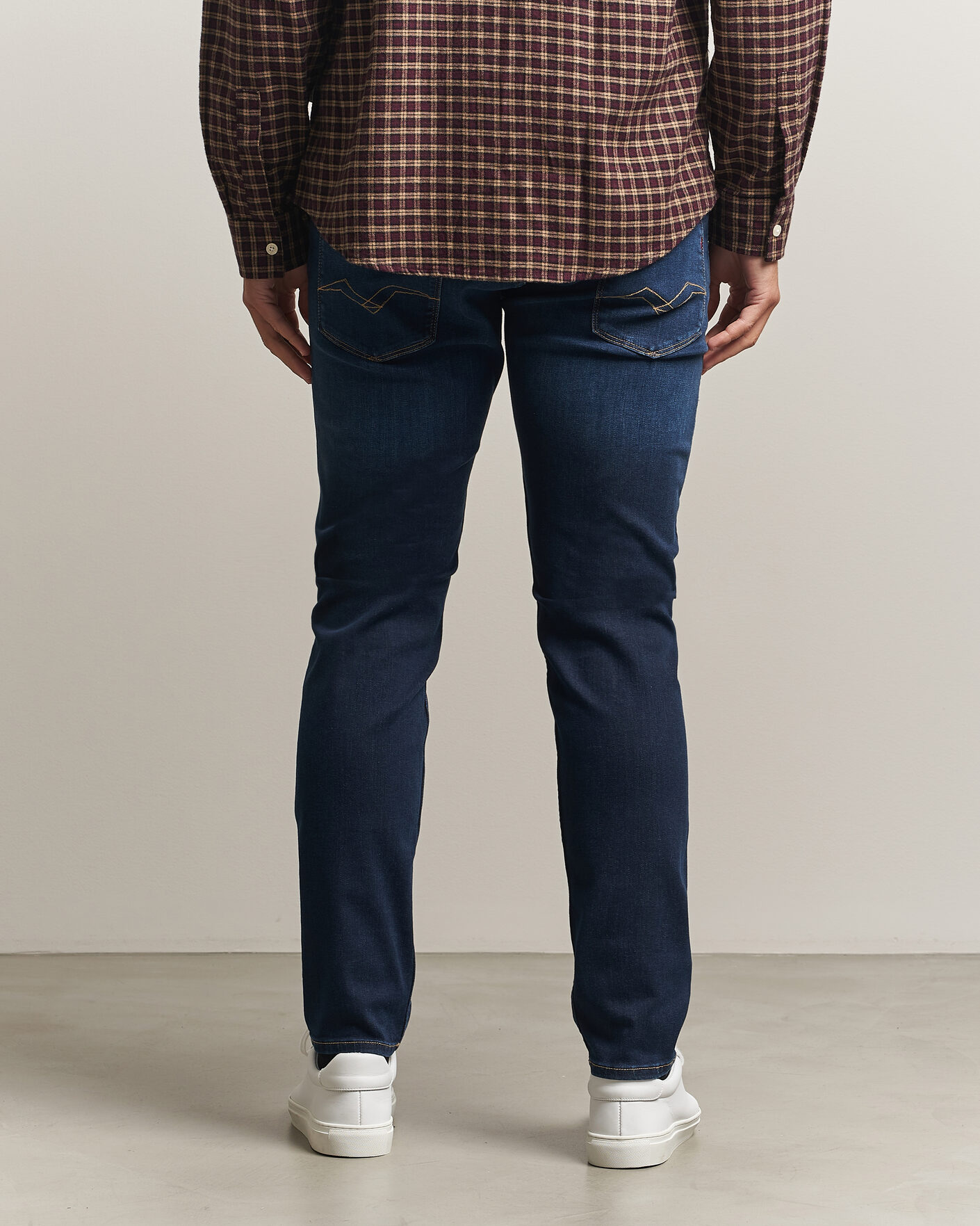 Heren | Jeans | Replay | Anbass Powerstretch Jeans Dark Blue