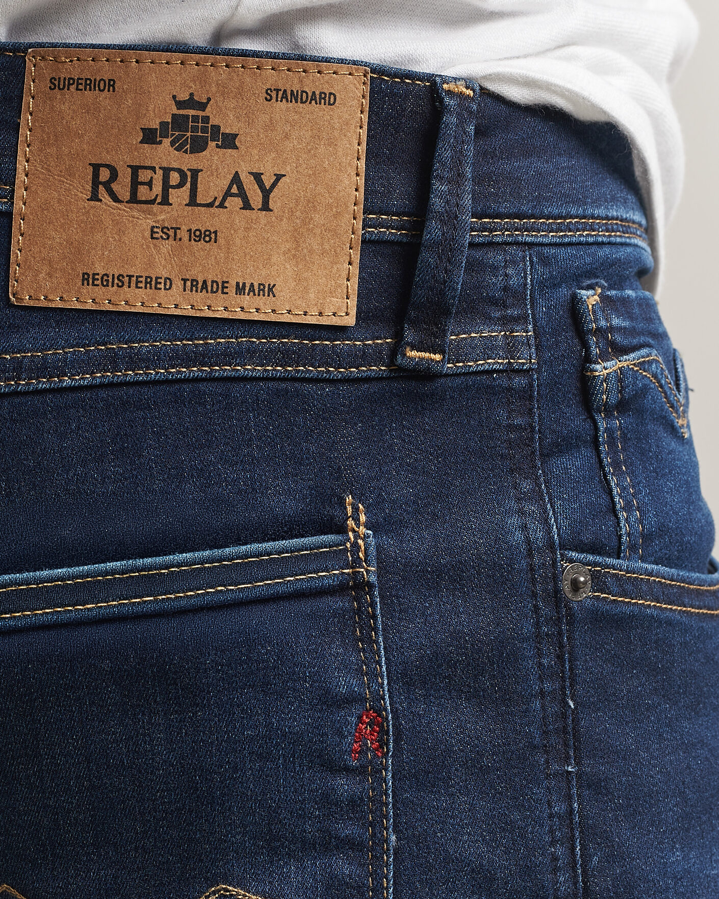 Heren | Jeans | Replay | Anbass Powerstretch Jeans Dark Blue