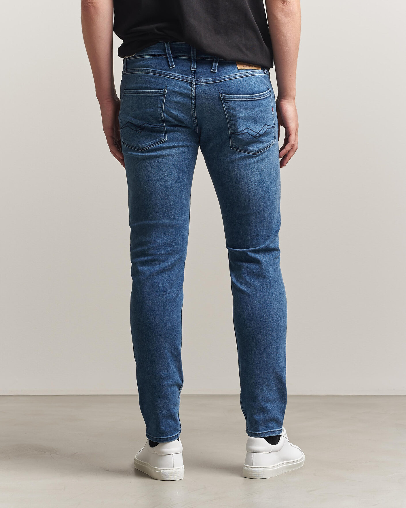Heren | Jeans | Replay | Anbass Powerstretch Jeans Medium Blue