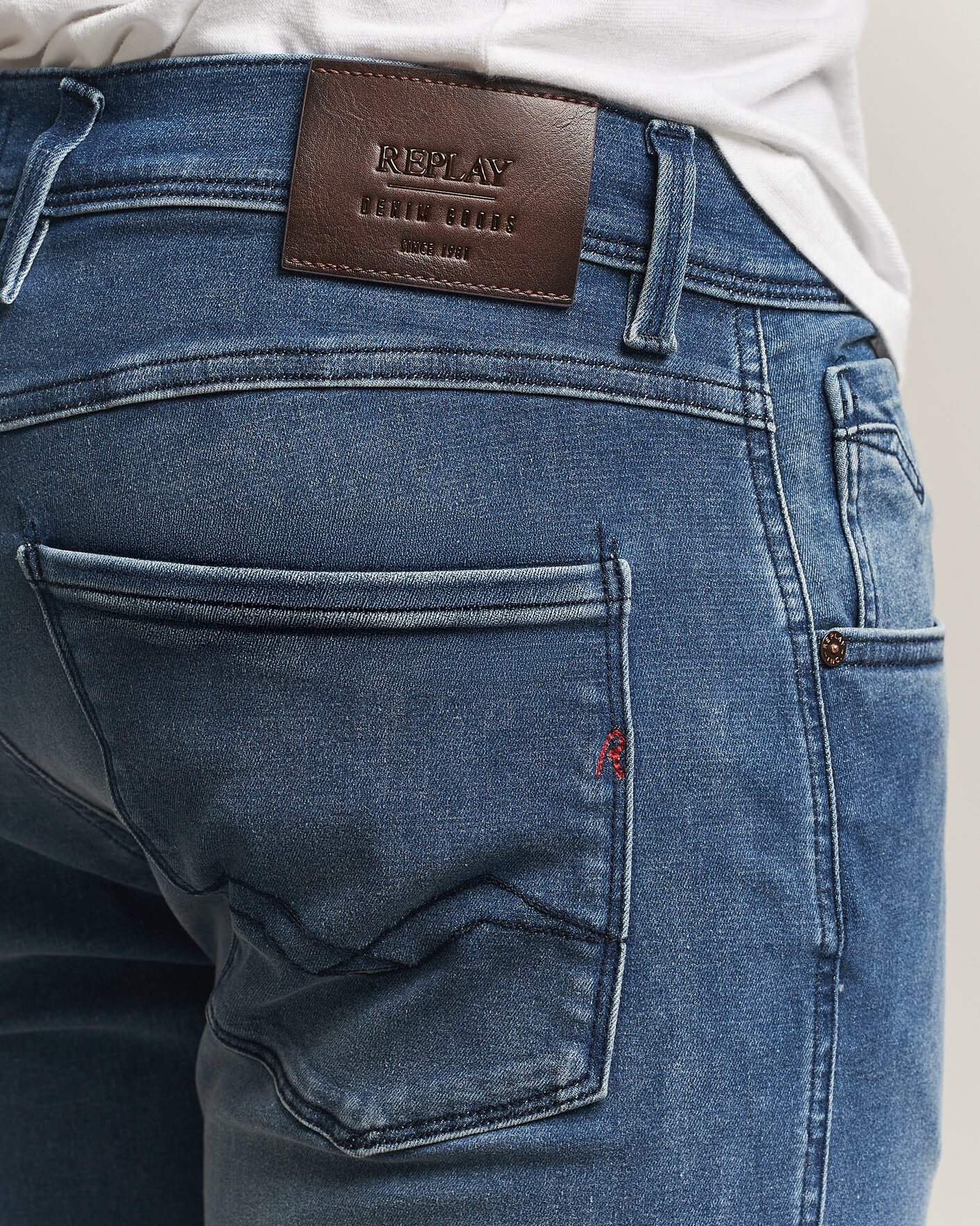 Heren | Jeans | Replay | Anbass Hyperflex Jeans Dark Blue