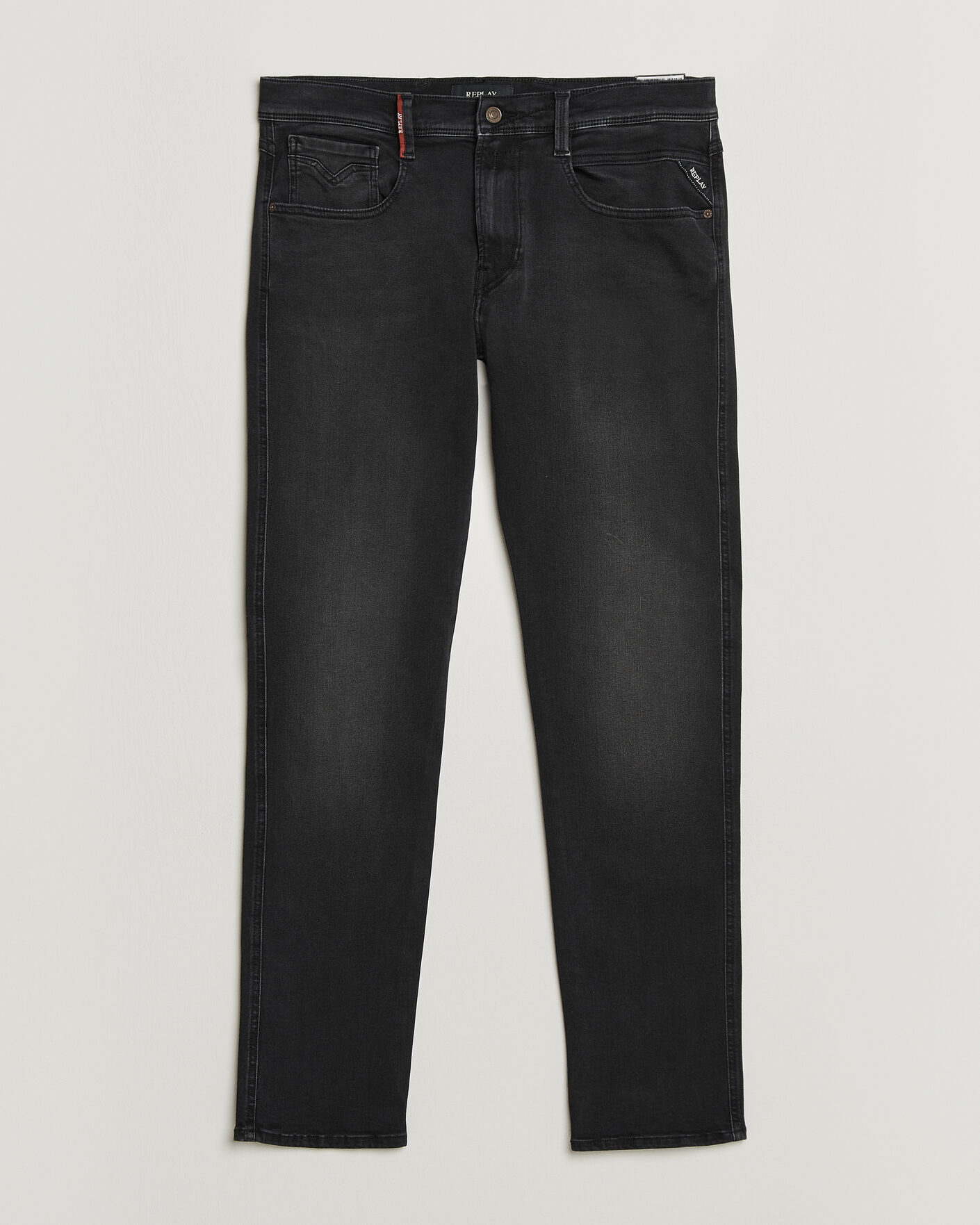 Heren | Jeans | Replay | Anbass Hyperflex Jeans Washed Black