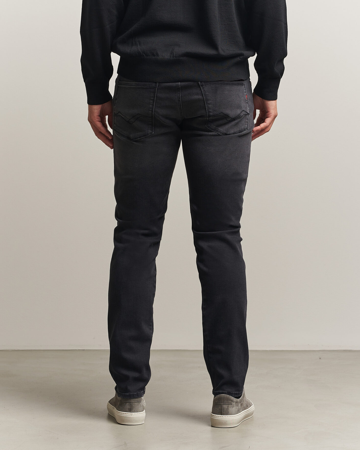 Heren | Jeans | Replay | Anbass Hyperflex Jeans Washed Black