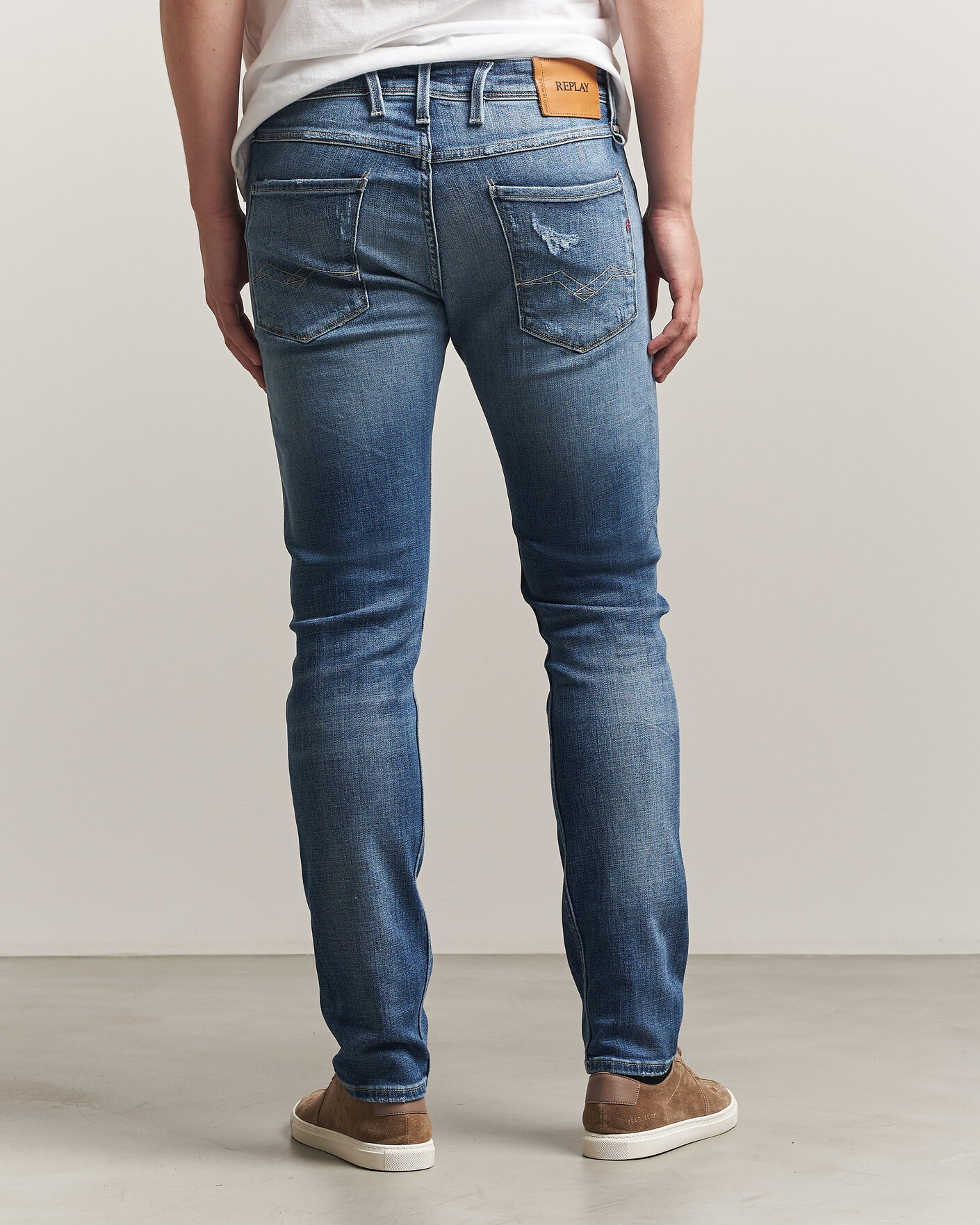 Heren | Jeans | Replay | Anbass 10 Years Wash Jeans Medium Blue