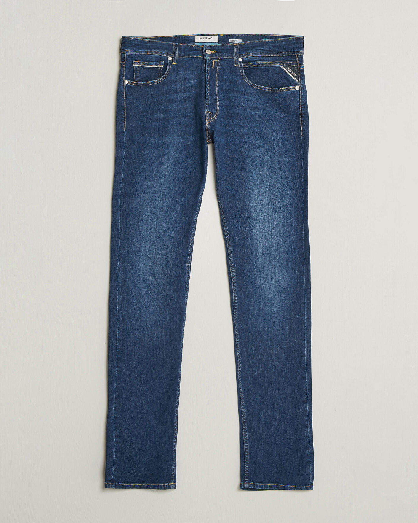 Heren | Jeans | Replay | Grover Super Stretch DNA Jeans Dark Blue