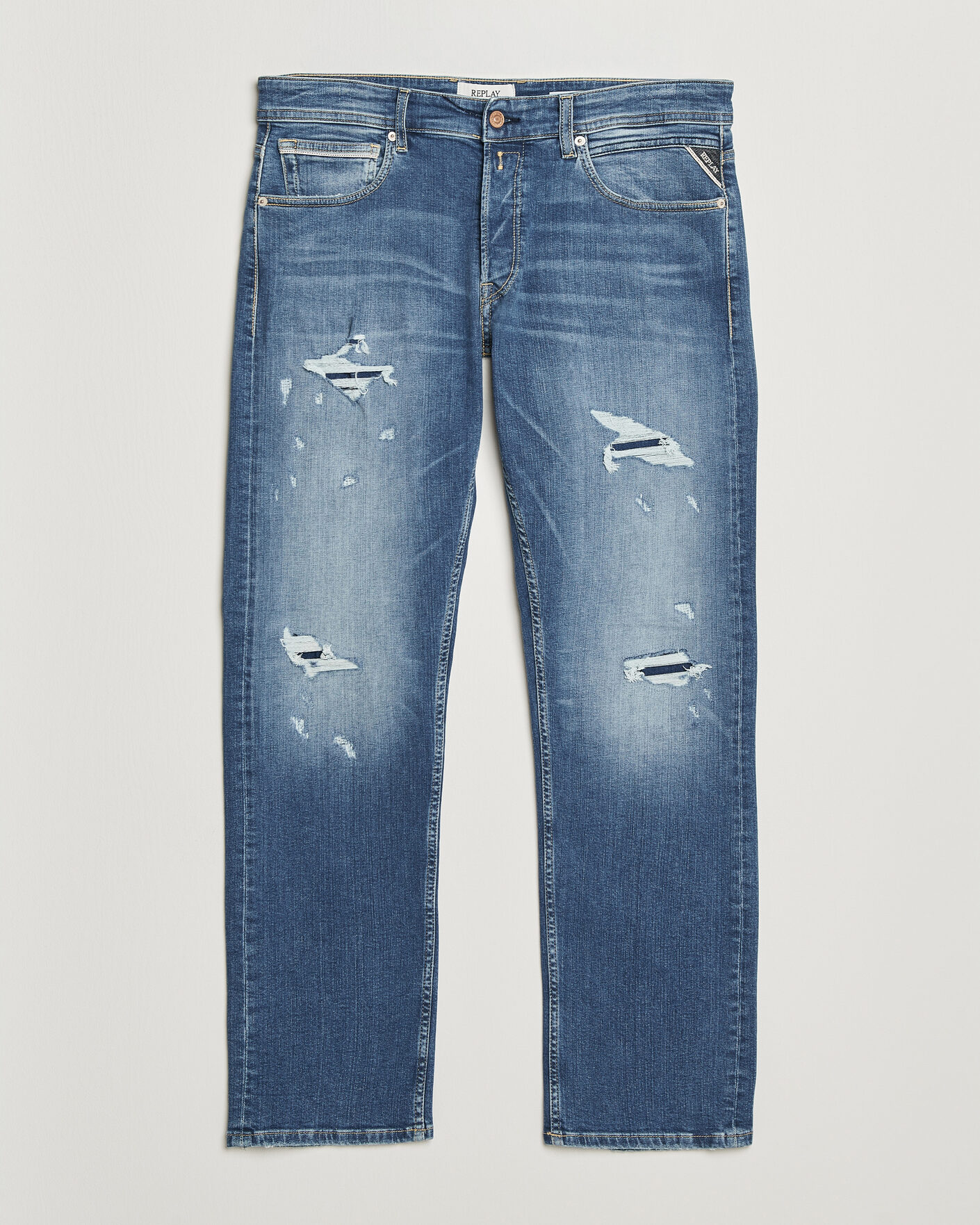 Heren | Jeans | Replay | Grover Super Stretch DNA Jeans Medium Blue
