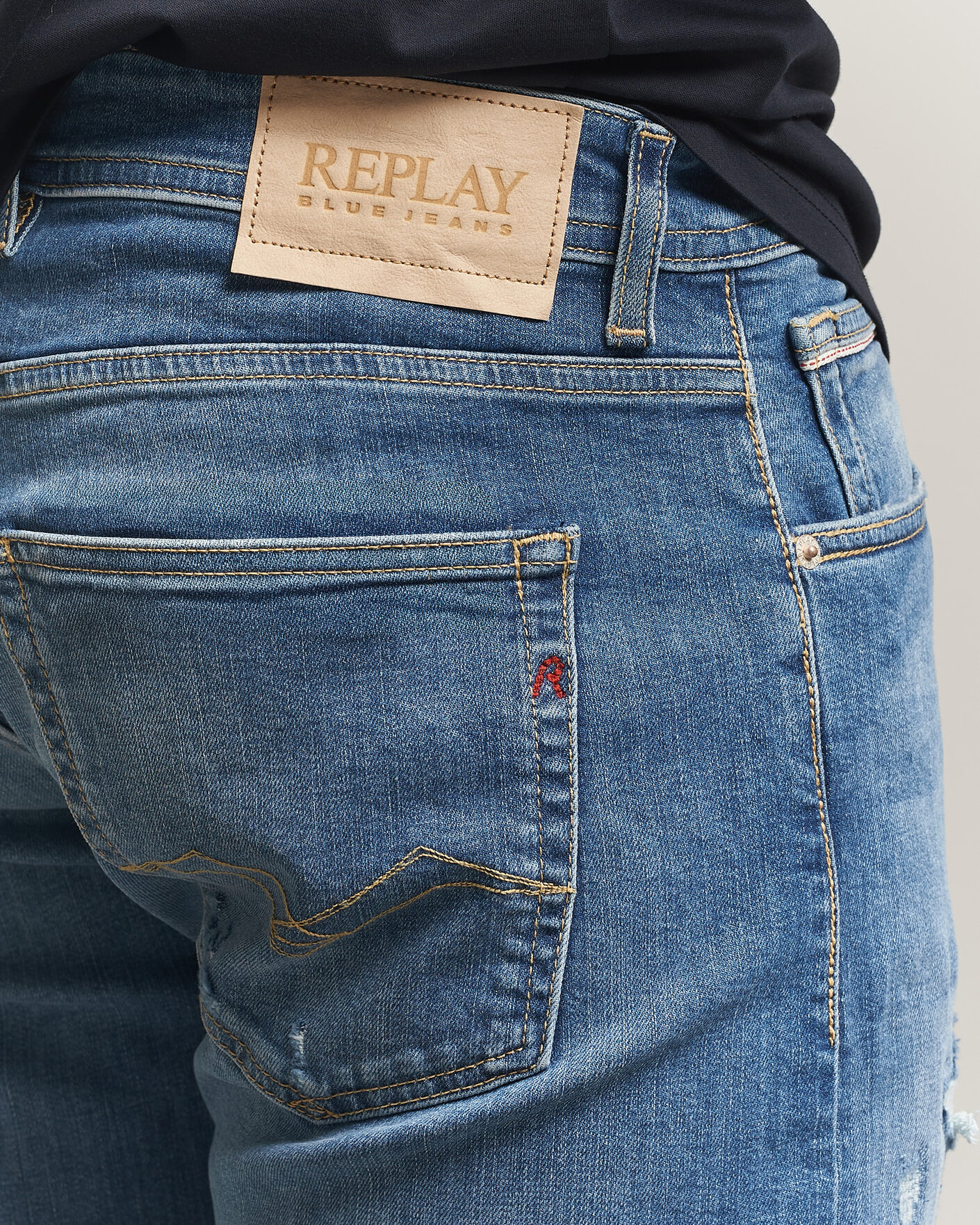 Heren | Jeans | Replay | Grover Super Stretch DNA Jeans Medium Blue