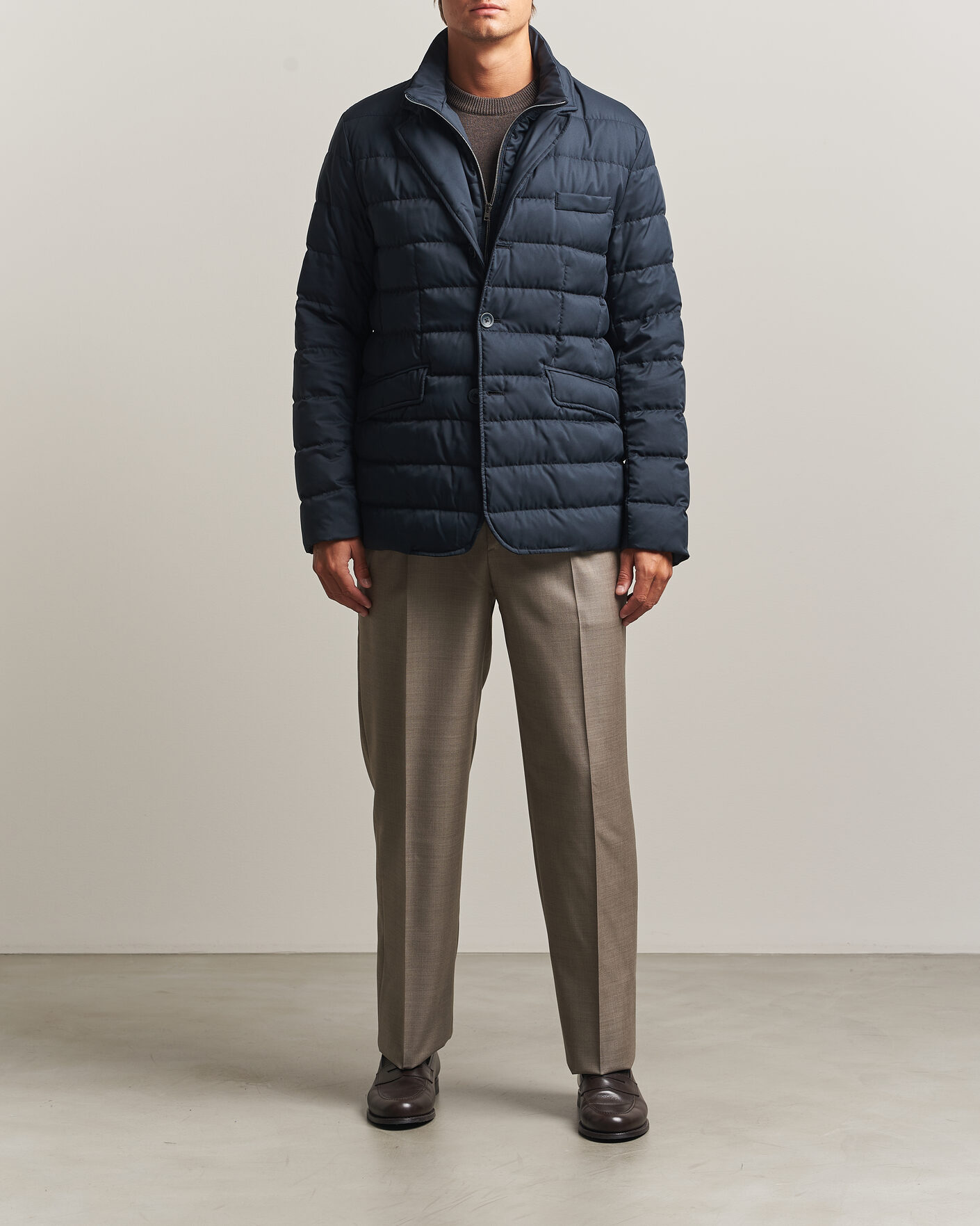 Heren | Jassen | Herno | Nylon Down Blazer Navy