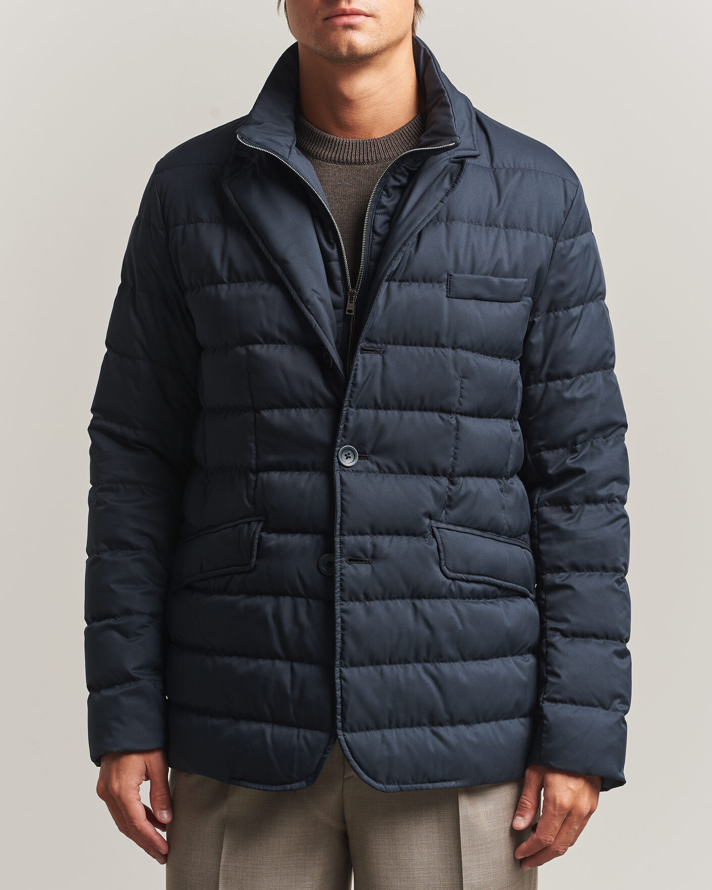 Heren | Jassen | Herno | Nylon Down Blazer Navy