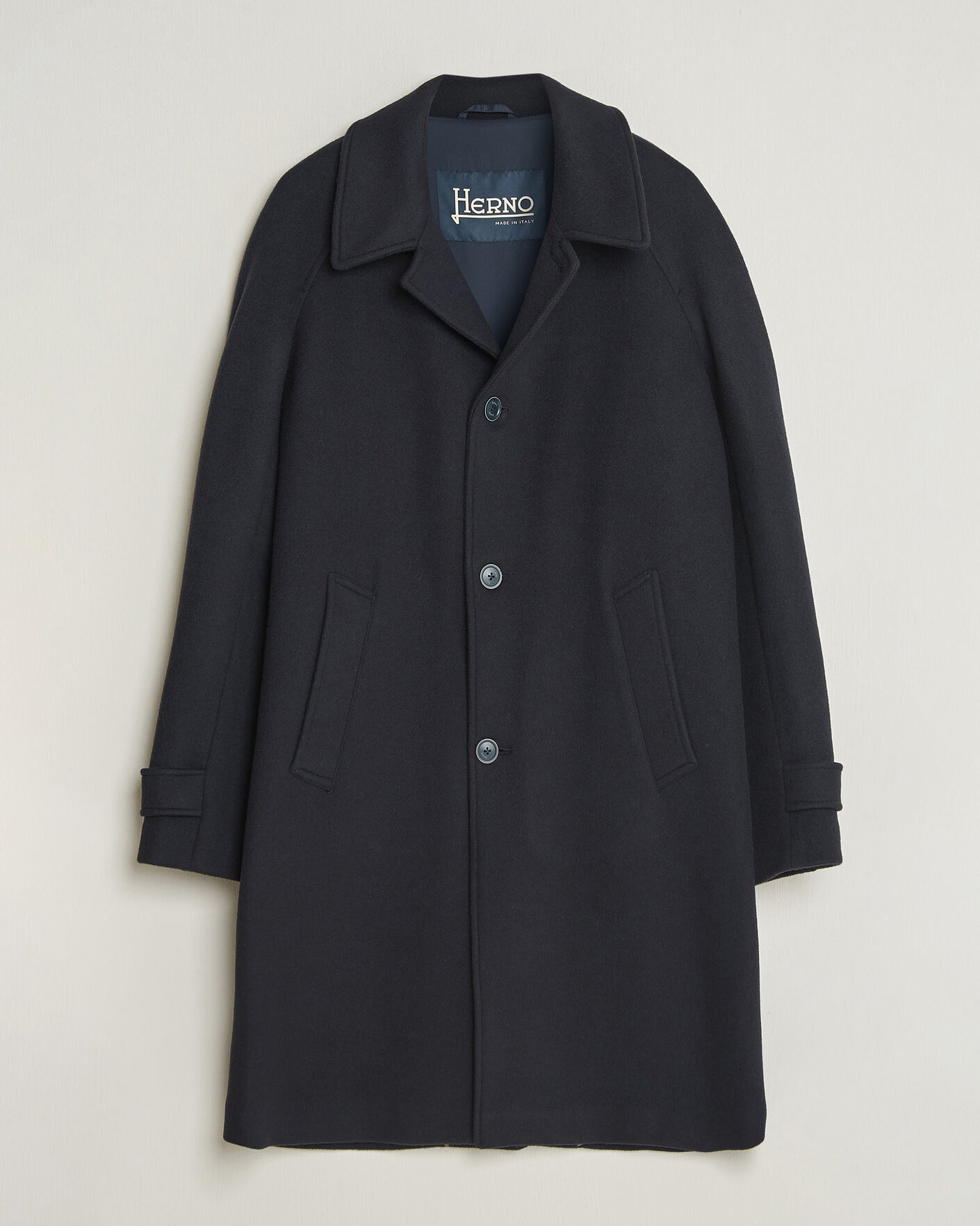Heren | Jassen | Herno | Raglan Wool Coat Navy