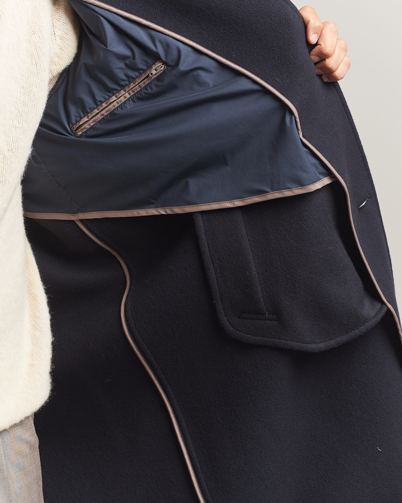 Heren | Jassen | Herno | Raglan Wool Coat Navy