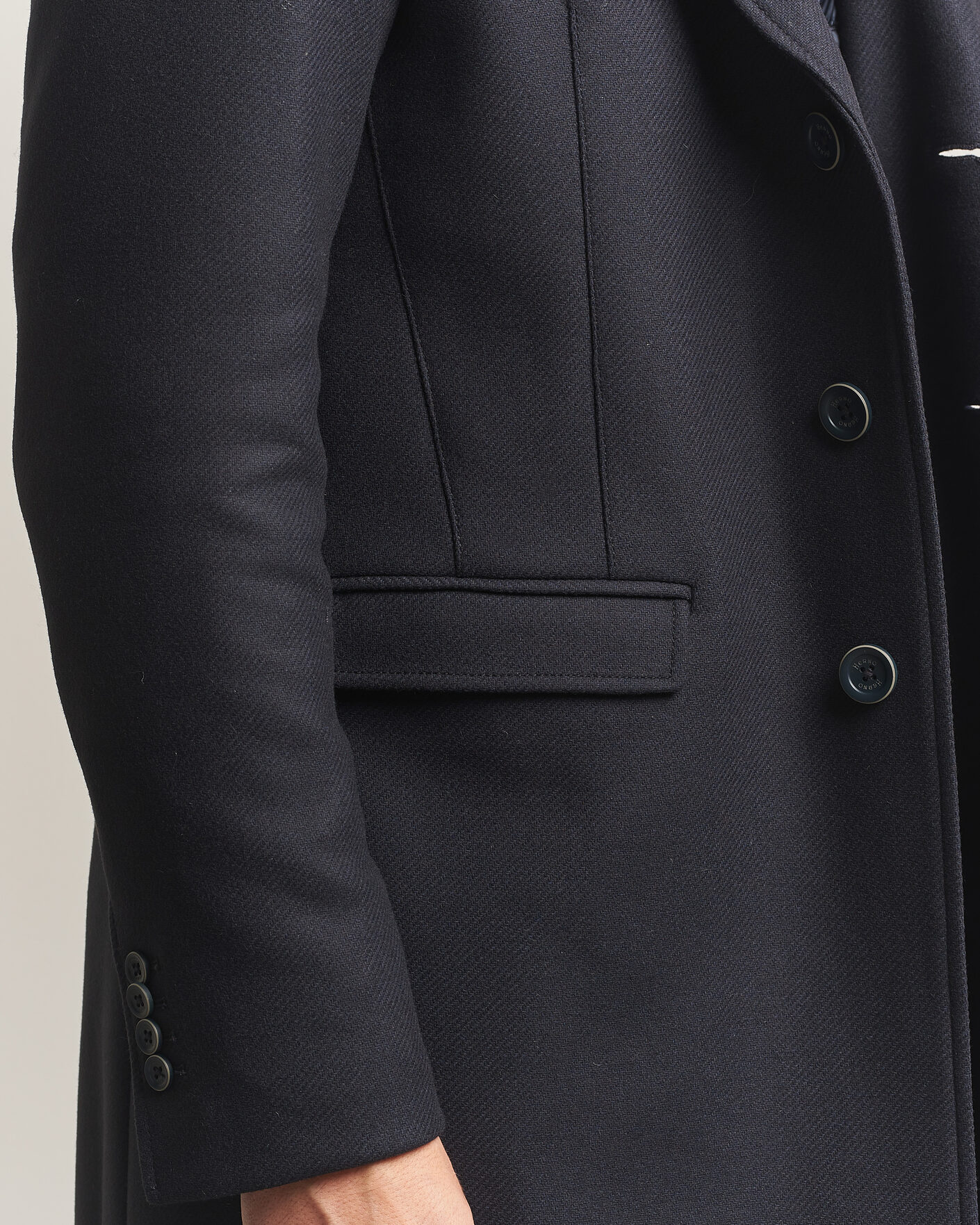 Heren | Jassen | Herno | Wool Zip Coat Navy