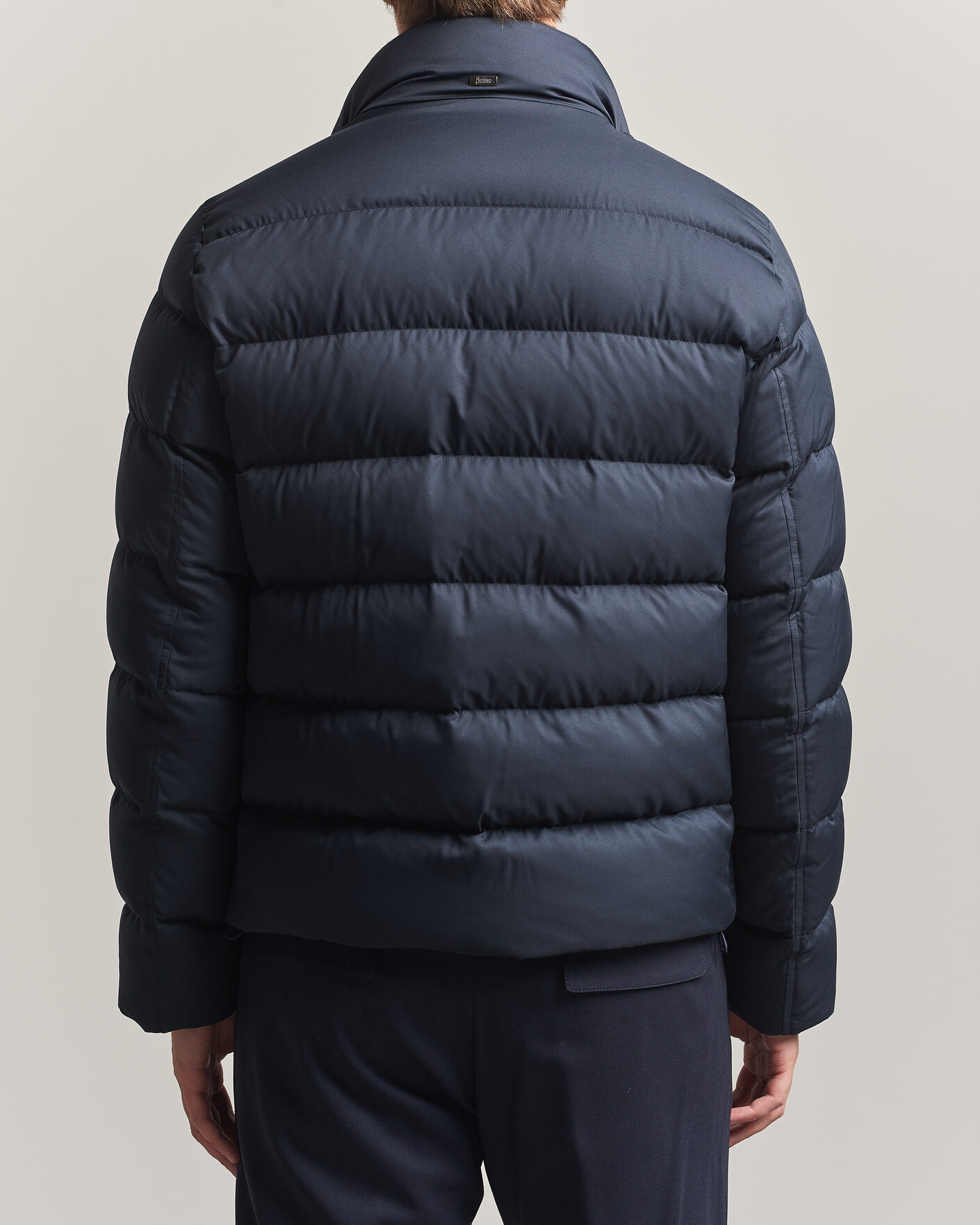Heren | Jassen | Herno | Faux Fur Down Jacket Navy